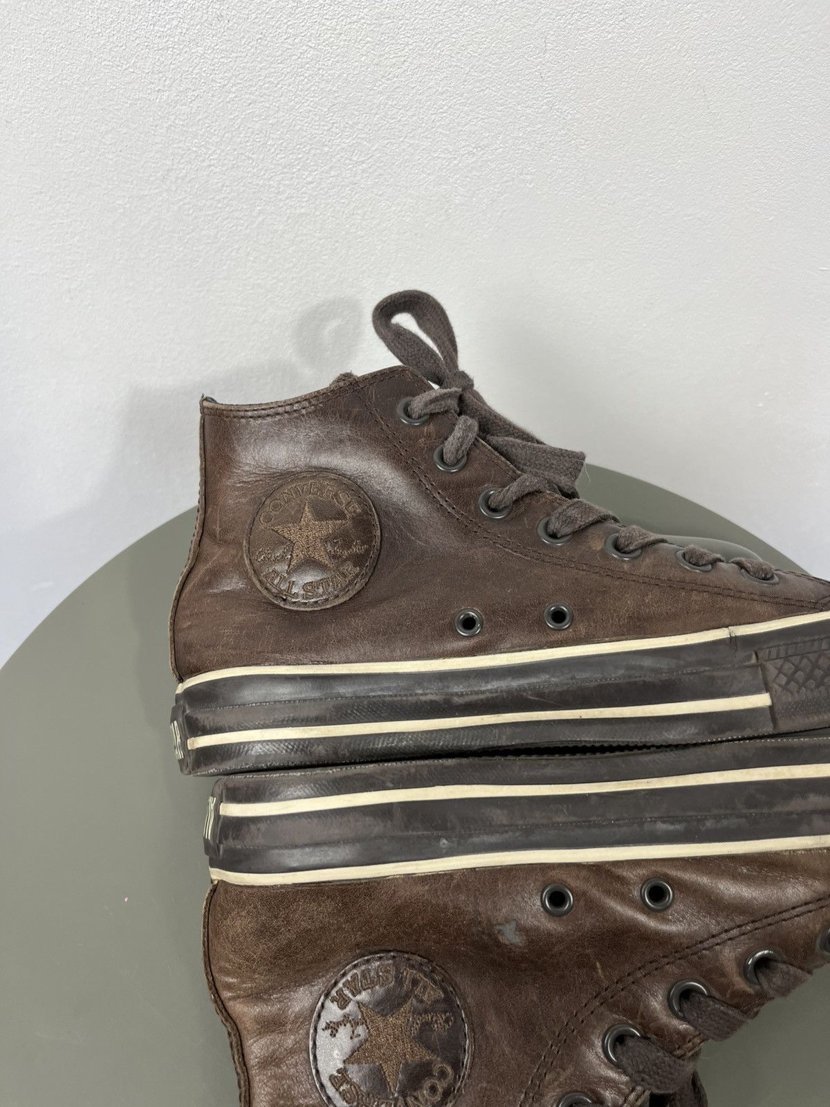 Converse Vintage Converse All Star Leather High Top Sneakers EU 38 Size US 7.5 / IT 37.5 - 9 Thumbnail
