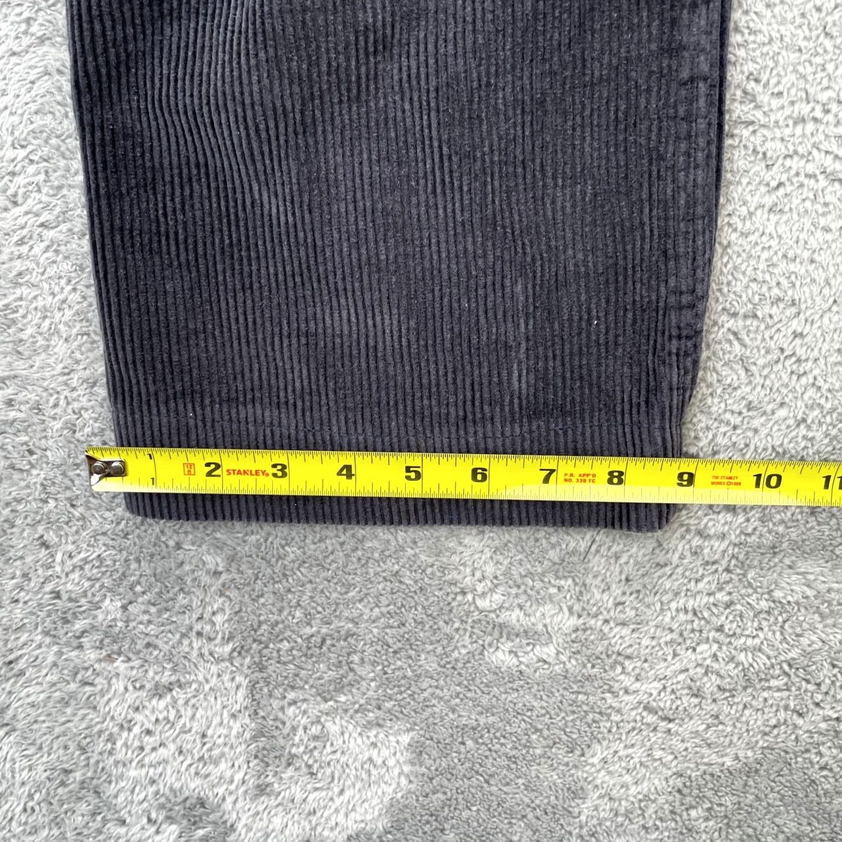 Faconnable Façonnable Pants Mens 30x28 Corduroy Cotton Stretch Straight Leg Lined Navy Black Smart Casual Slant Slash Pocket Java Size US 30 / EU 46 - 6 Thumbnail