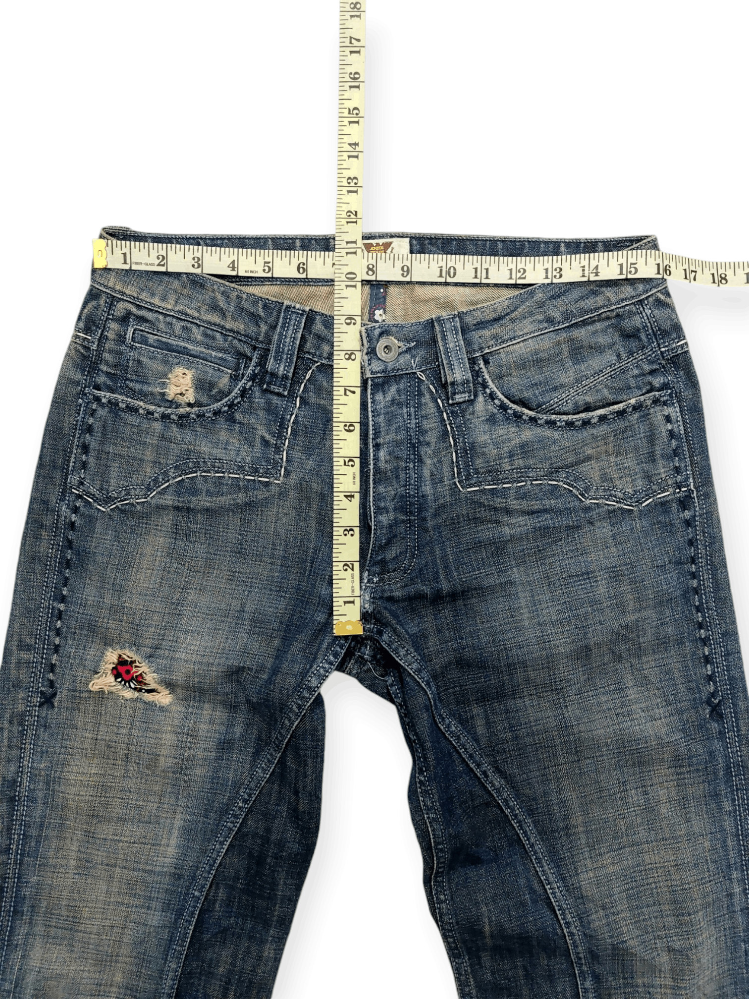 Antik Denim × If Six Was Nine Flared💥 Vintage Antik Denim Embroidered Denim Jeans Size US 31 - 23 Thumbnail