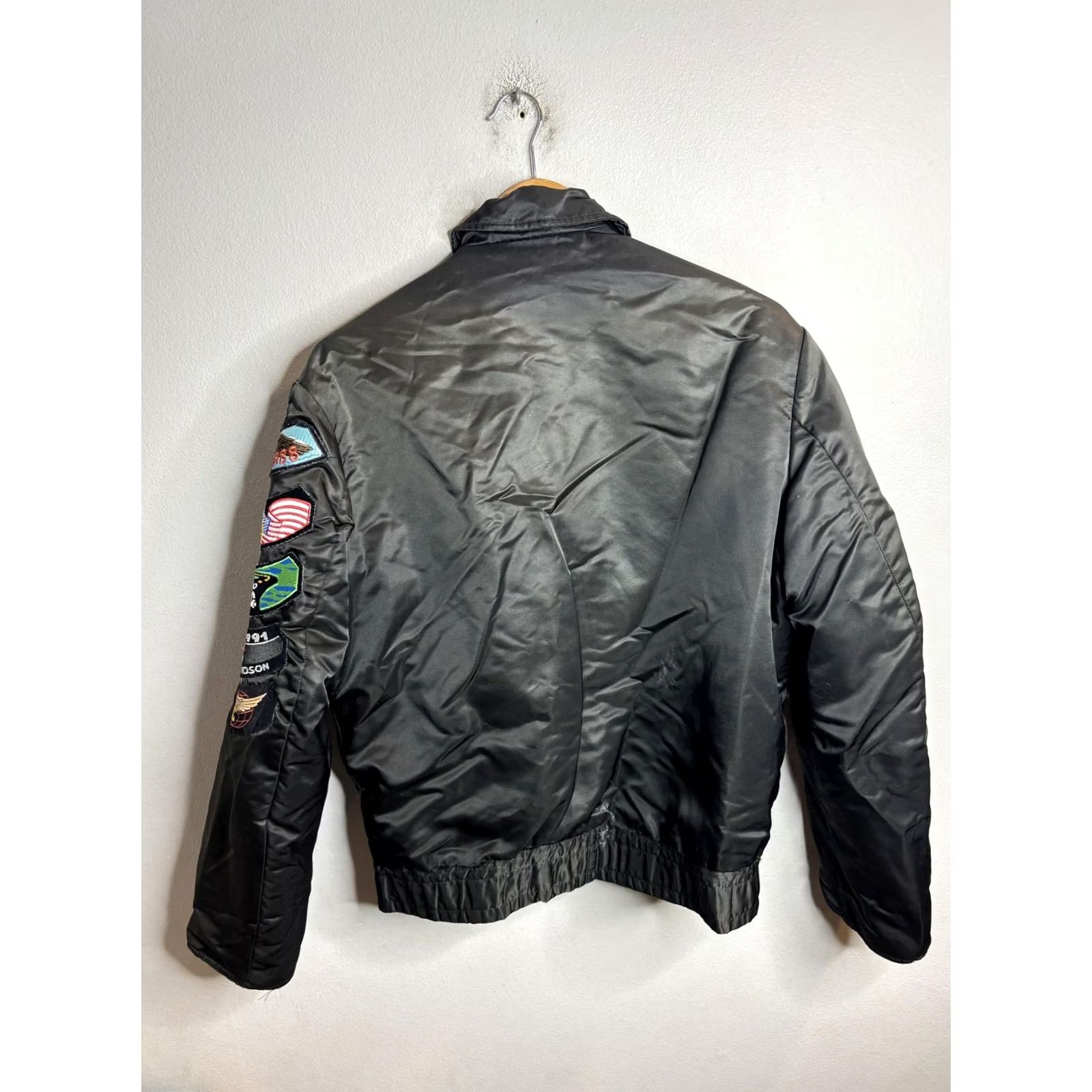 Harley Davidson VINTAGE Harley-Davidson Jacket Mens Large Black Quilted Bomber HOG Patches 90s Size US M / EU 48-50 / 2 - 7 Thumbnail