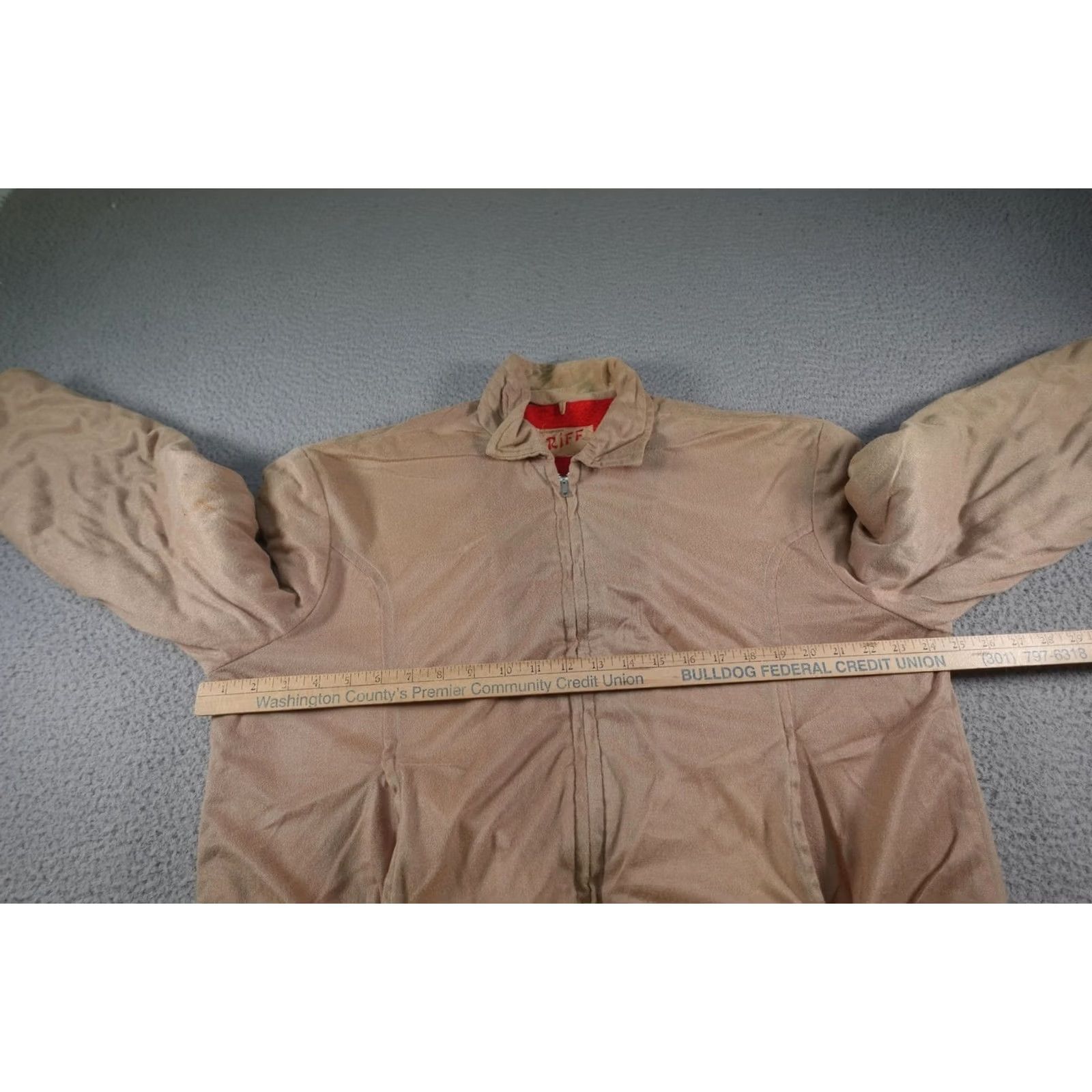 Vintage VINTAGE Riff Bomber Jacket Mens M Beige Faux Fur Lined Insulated 50s 60s Size US M / EU 48-50 / 2 - 6 Thumbnail