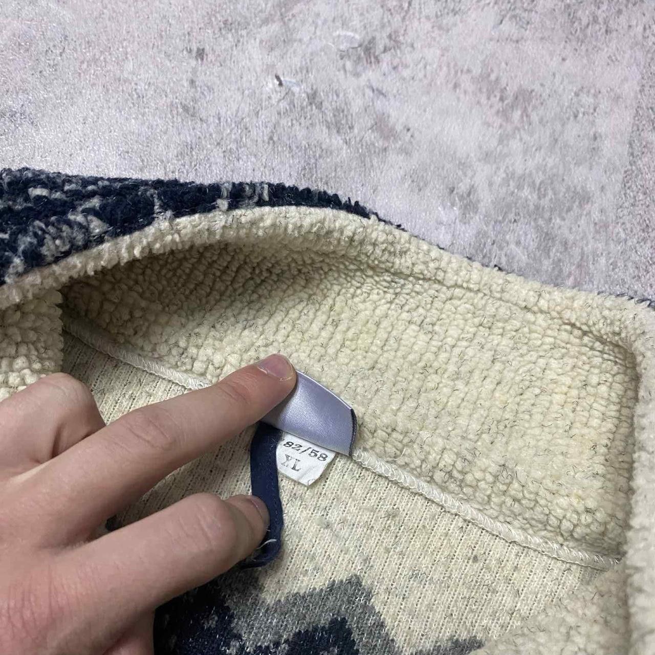 Other Navy and cream vintage 90s wool zip up sweater wool Size US XL / EU 56 / 4 - 4 Thumbnail