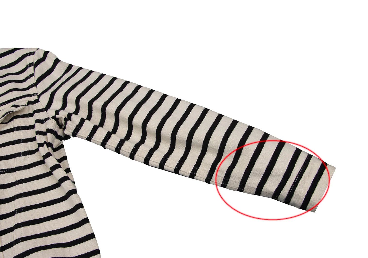 Junya Watanabe Cotton Striped Trucker Jacket in Ivory and Black, Size XS Size US XS / EU 42 / 0 - 8 Thumbnail
