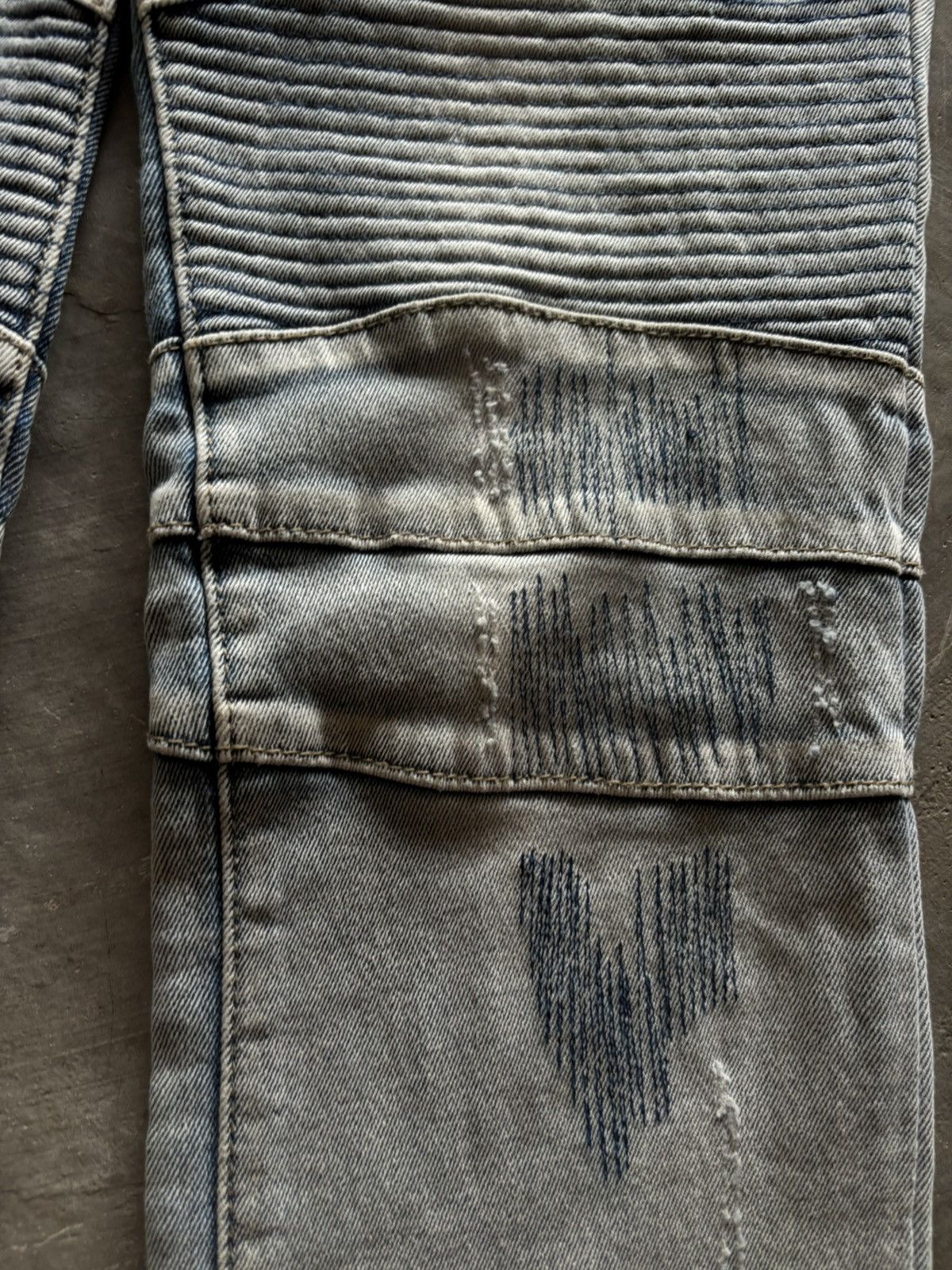 Hysteric Glamour IN THE ATTIC biker pant denim sashiko japanese balmain style Size US 29 - 14 Thumbnail