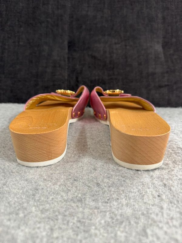 Celine Celine Paris x Dr. School Wooden Clog Mules Leather 36 Size US 6 / IT 36 - 5 Thumbnail