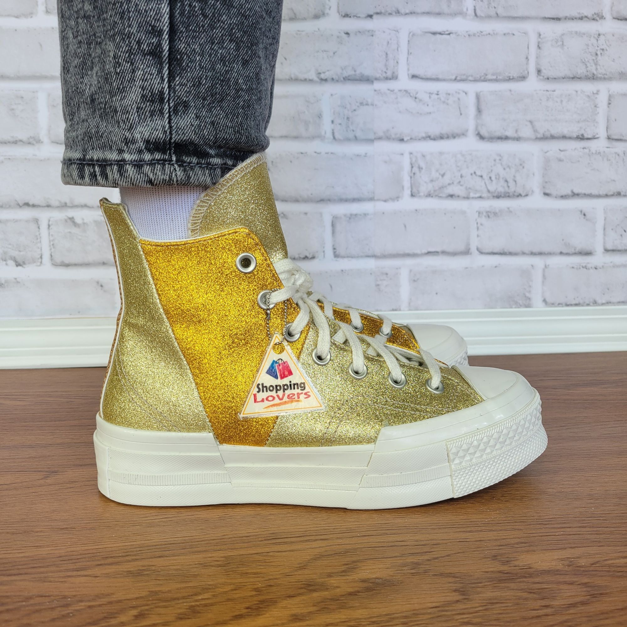 Converse ⭐Converse Chuck 70 Plus Glitter Hi Size 8.5 Women's Shoes Sn Size US 8.5 / IT 38.5 - 11 Thumbnail