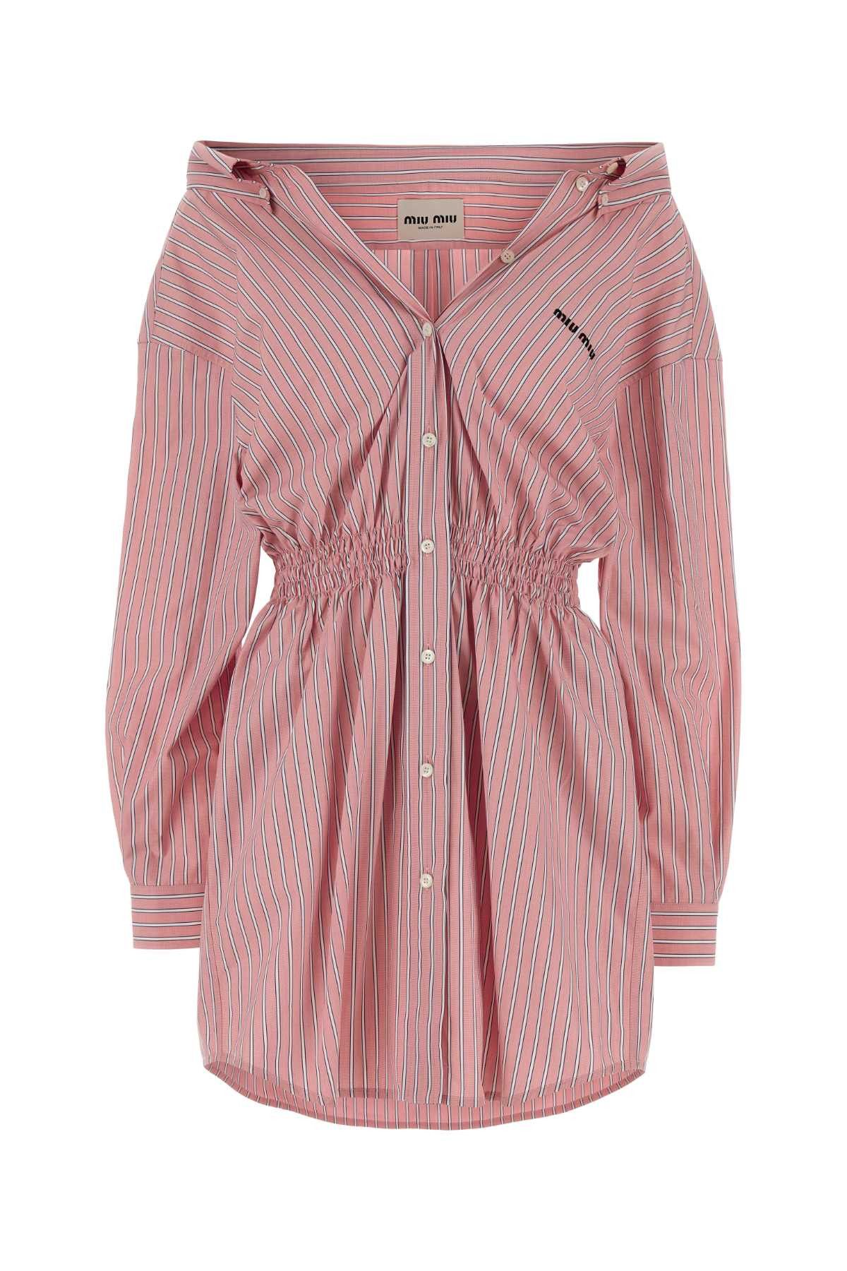 Miu Miu Embroidered Poplin Shirt Dress Size S / US 4 / IT 40 - 1 Thumbnail
