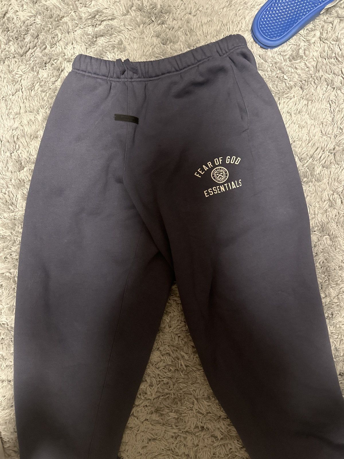 Essentials Blue navy essentials sweatpants Size US 33 - 3 Thumbnail