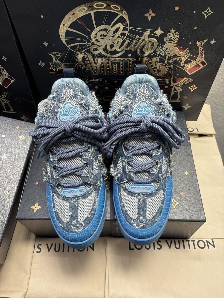 Louis Vuitton Swarovski Skate Trainers Size US 12 / EU 45 - 7 Thumbnail