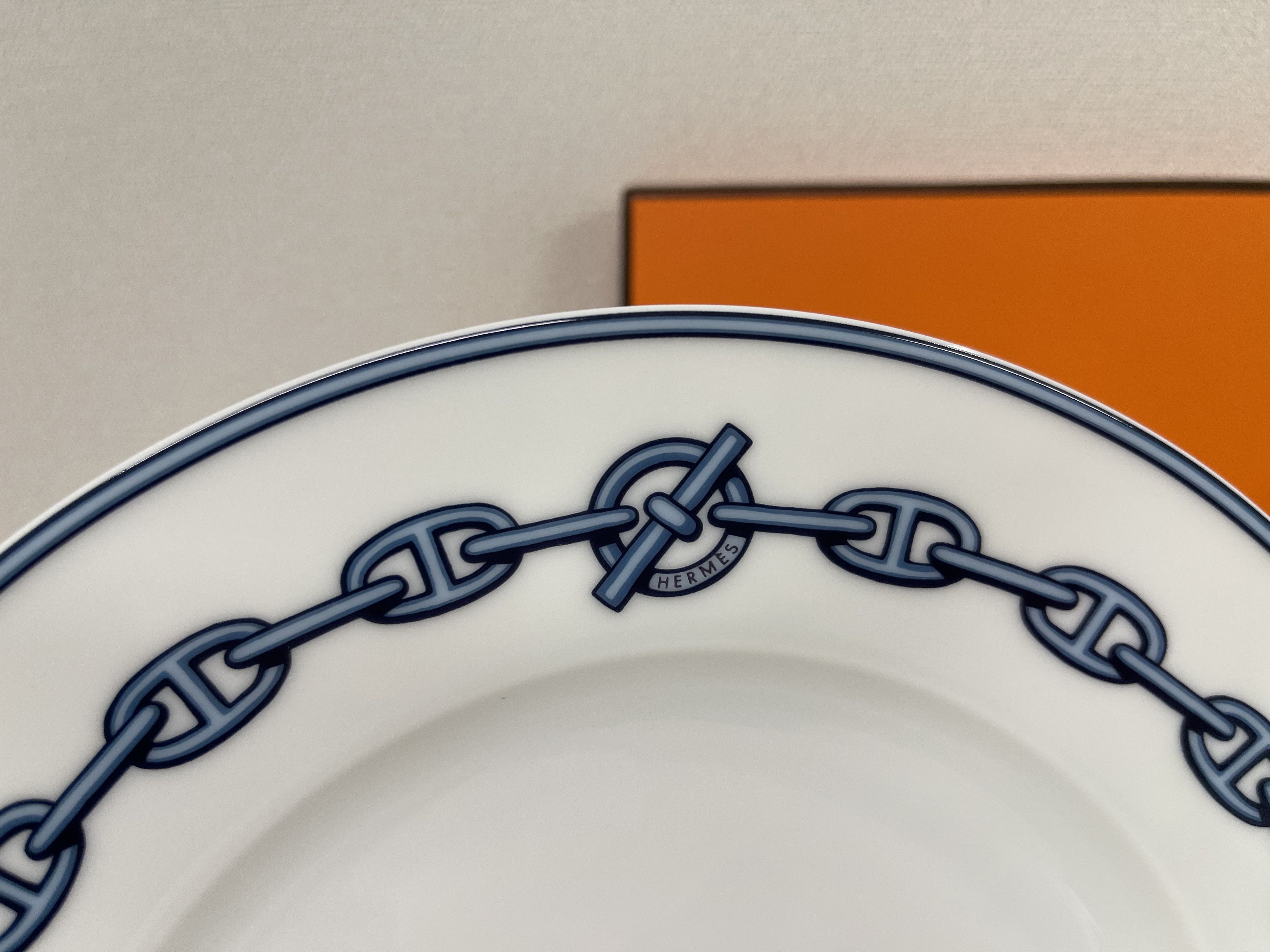 Hermes Hermes Chaine D'Ancre Blue Plate 2P Set Size ONE SIZE - 3 Thumbnail