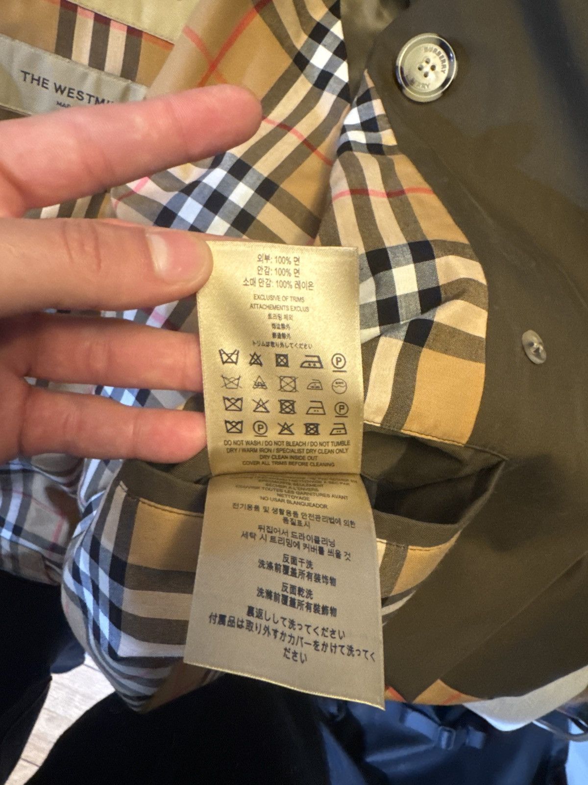 Burberry Olive green Burberry trench coat Size US L / EU 52-54 / 3 - 3 Thumbnail