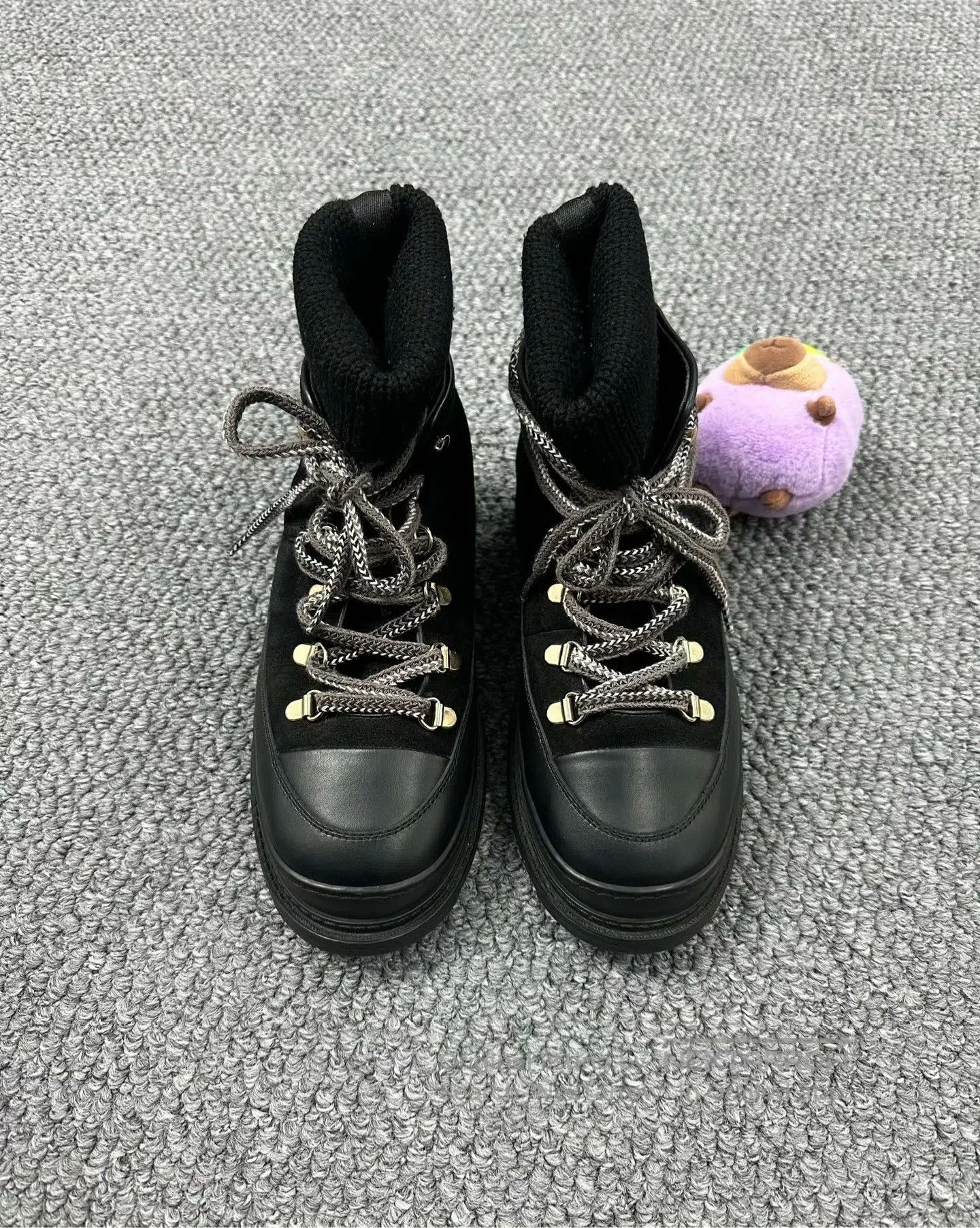 Chanel Chanel Black Suede Sock Martin Boots| Size US 4.5 / IT 34.5 - 2 Thumbnail