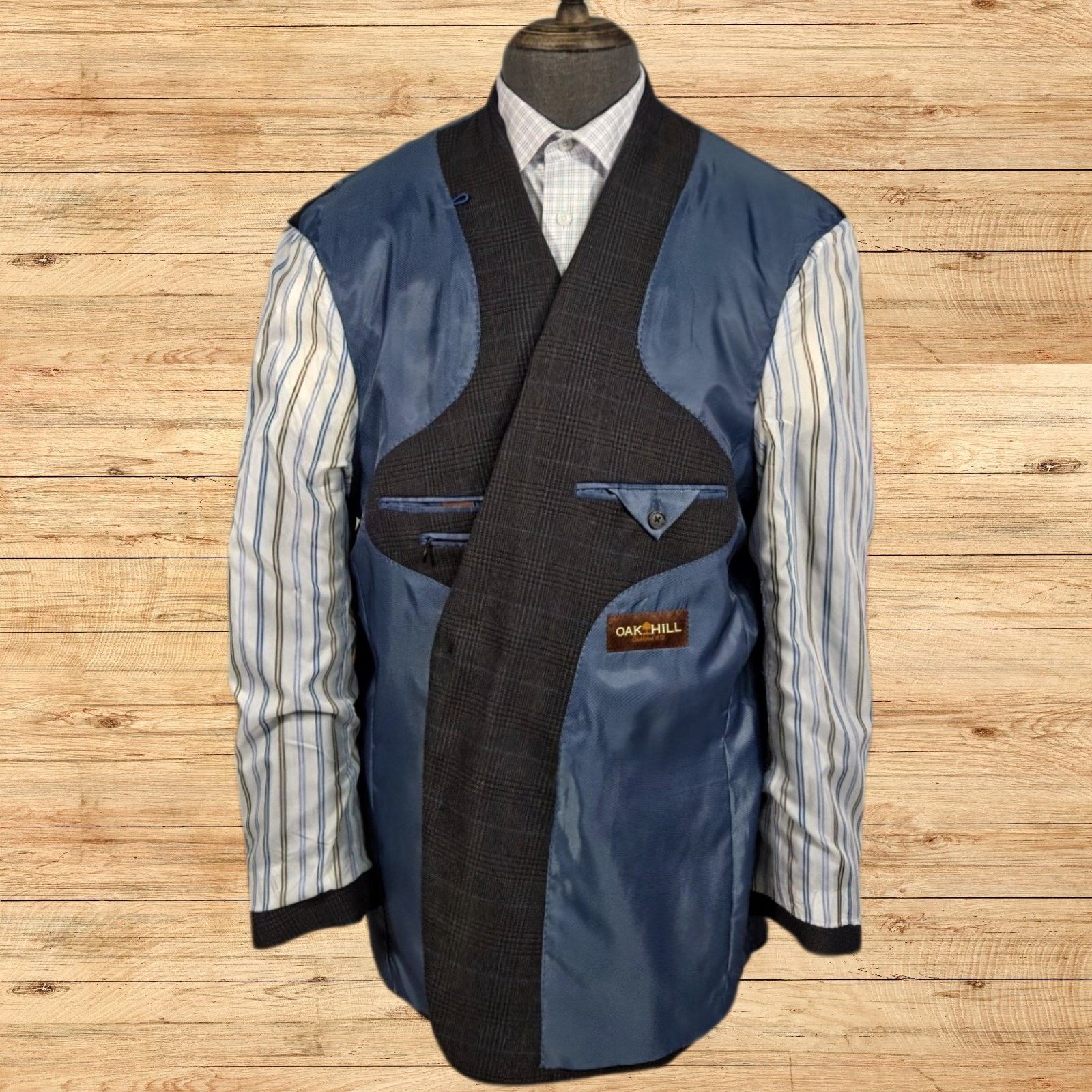 Other Oak Hill Sport Coat Mens 2XL 50R/52R Two Button Glenn Plaid Size 50R - 5 Thumbnail