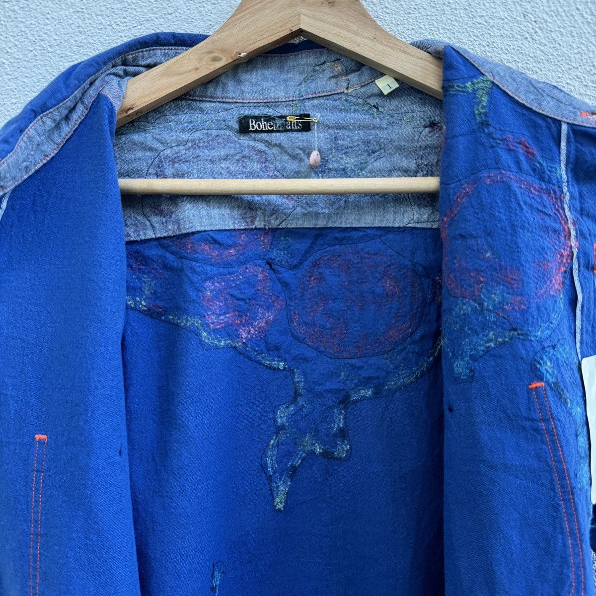 Japanese Brand Bohemians Garden Patchwork Chambray Shirt Size US S / EU 44-46 / 1 - 13 Thumbnail