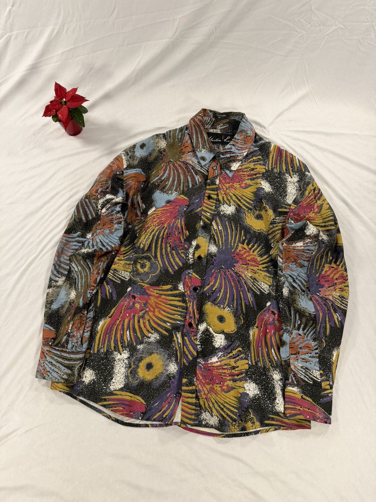 Martine Rose Be Seen SS19 Floral Long Sleeve Viscose Shirt L
