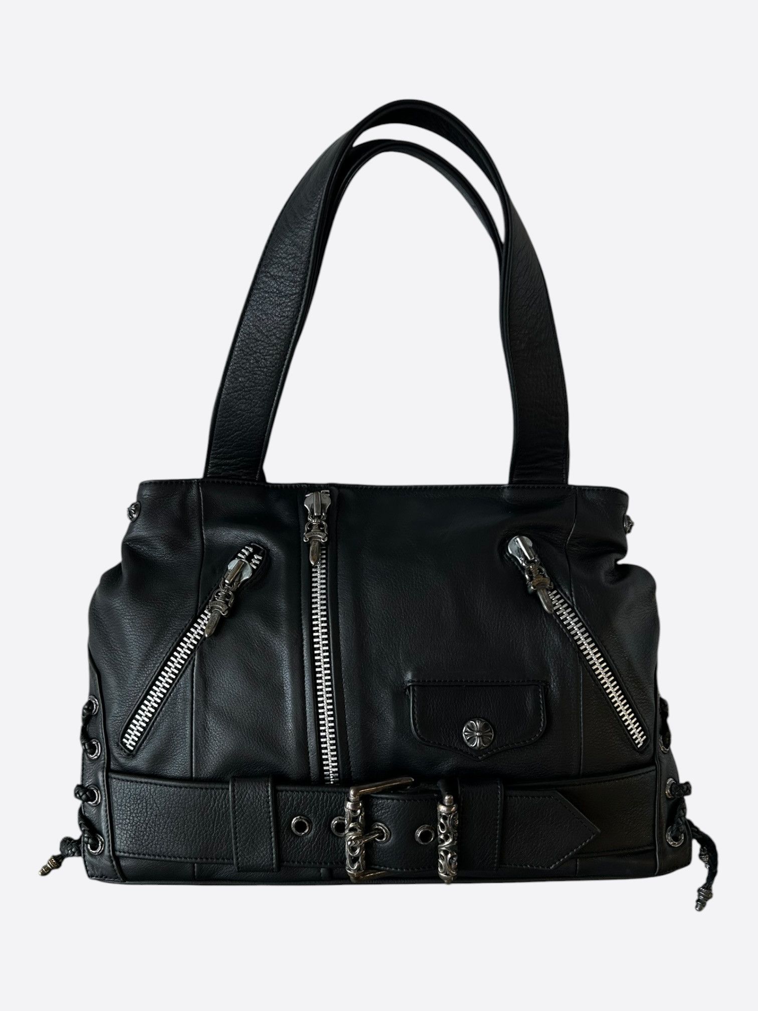 Chrome Hearts Chrome Hearts Black JJ Dean Leather Bag Size ONE SIZE - 1 Thumbnail