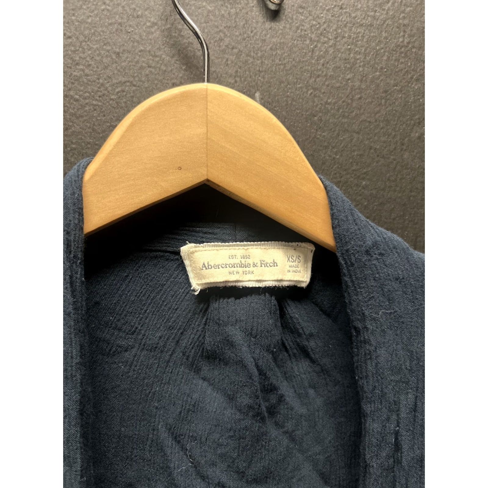 Abercrombie & Fitch Abercrombie & Fitch Cardigan Womens XS/S Blue Open Front Knit Pocketed 100% Cotton Size XS / US 0-2 / IT 36-38 - 2 Thumbnail
