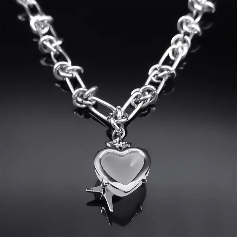 Japanese Brand Crystal Star Heart Pendant Necklace Size ONE SIZE - 3 Thumbnail