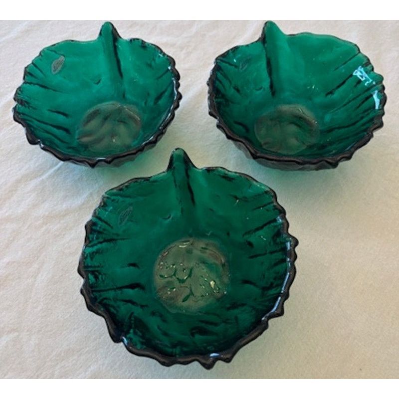 & Other Stories Vintage Blenko Emerald Green Bowls Textured Art Glass Dish Size ONE SIZE - 5 Thumbnail