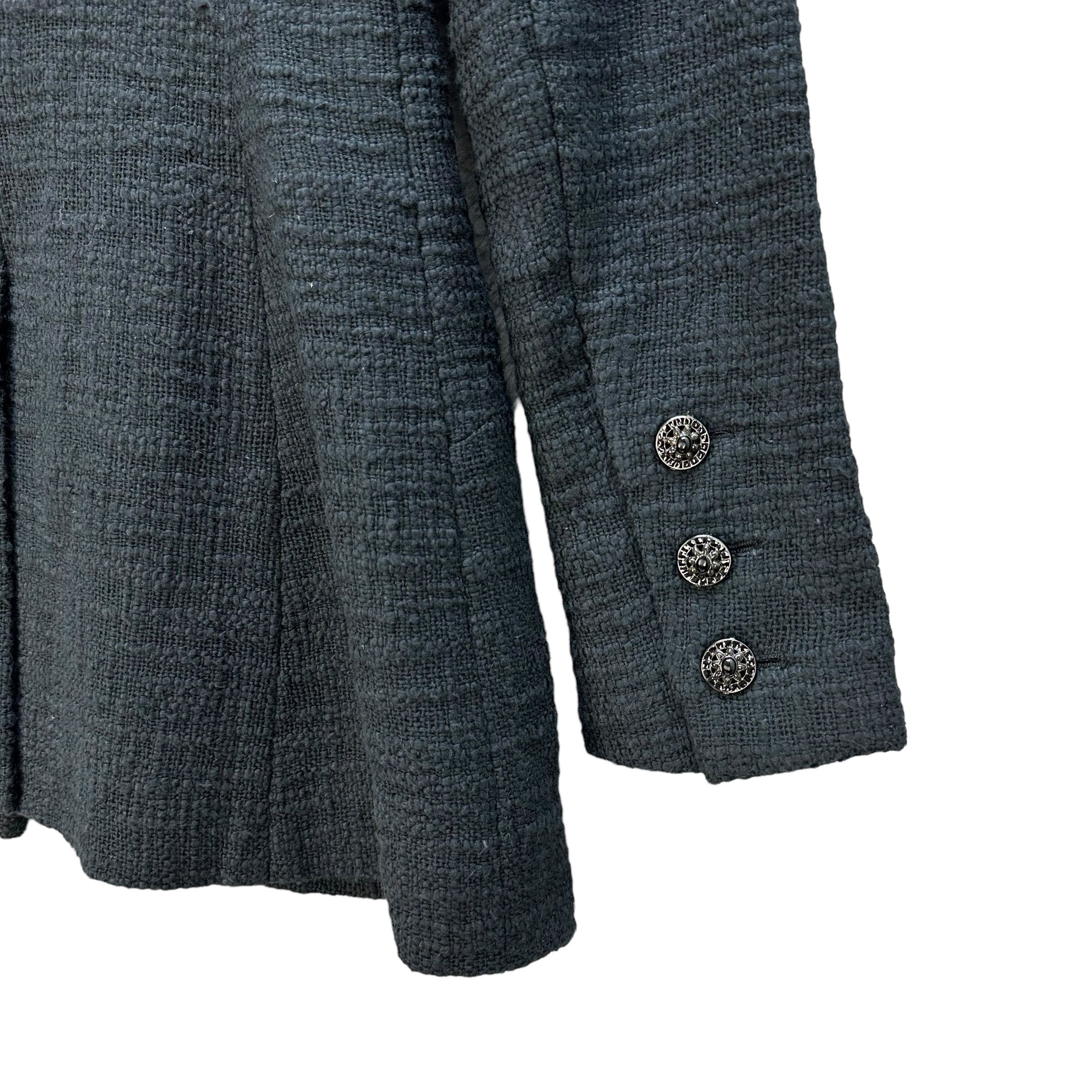 Chanel CHANEL Gray Tweed Jacket #A18-0426 Size S / US 4 / IT 40 - 16 Thumbnail