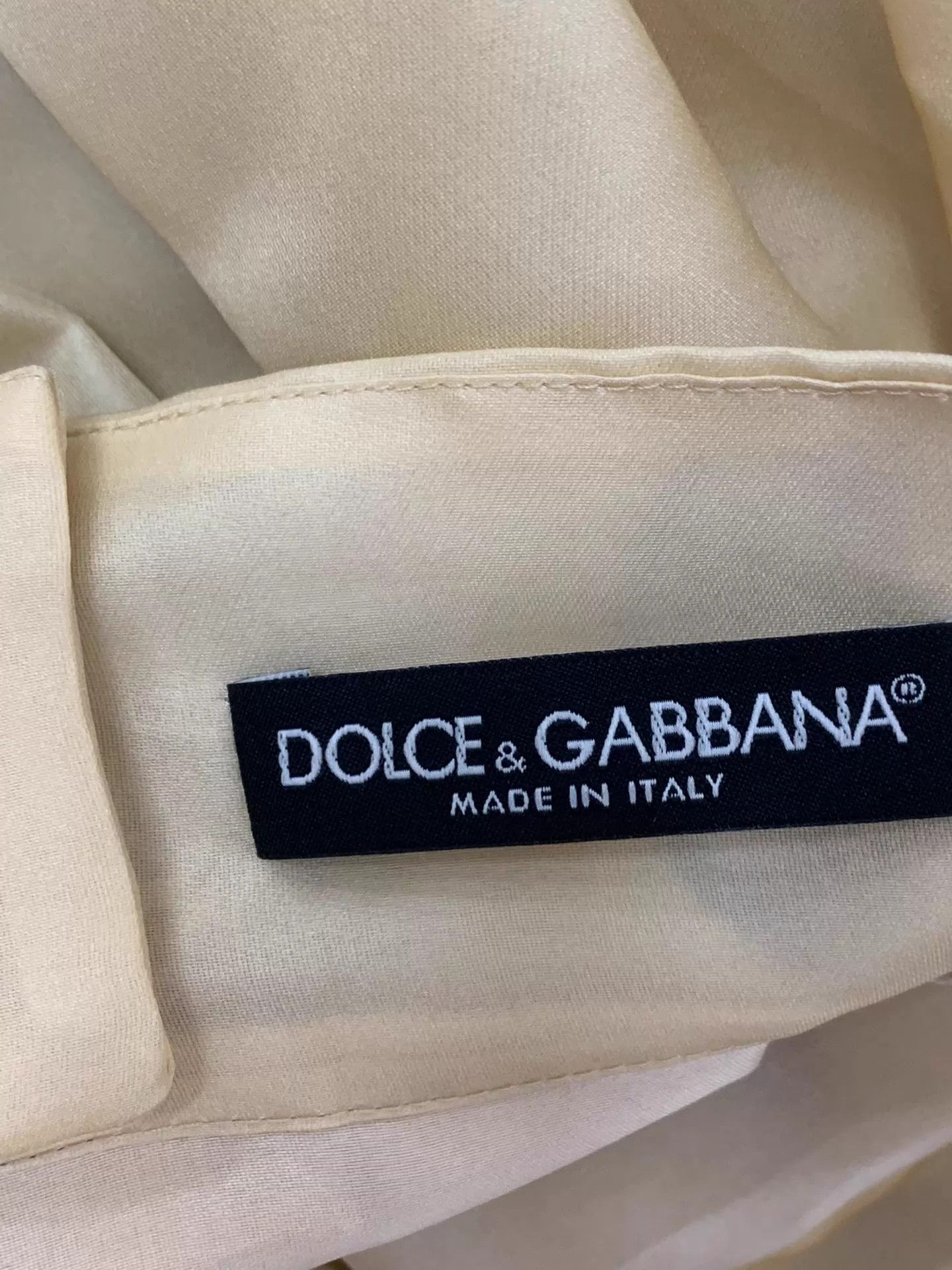 Dolce & Gabbana DG light yellow printed ruched skirt 40 new Size 27" / US 4 / IT 40 - 4 Thumbnail