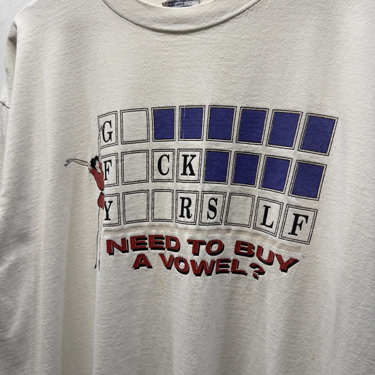 Vintage Buy A Vowel Go Fuck Yourself ERD Grunge Tee Thrashed Faded Size US XL / EU 56 / 4 - 9 Thumbnail