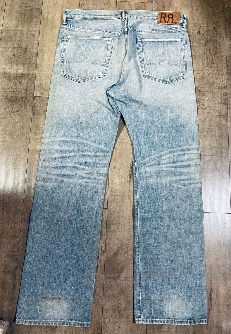 RRL Ralph Lauren RRL Ralph Lauren Light colored denim is worn out, washed a Size US 34 / EU 50 - 6 Thumbnail