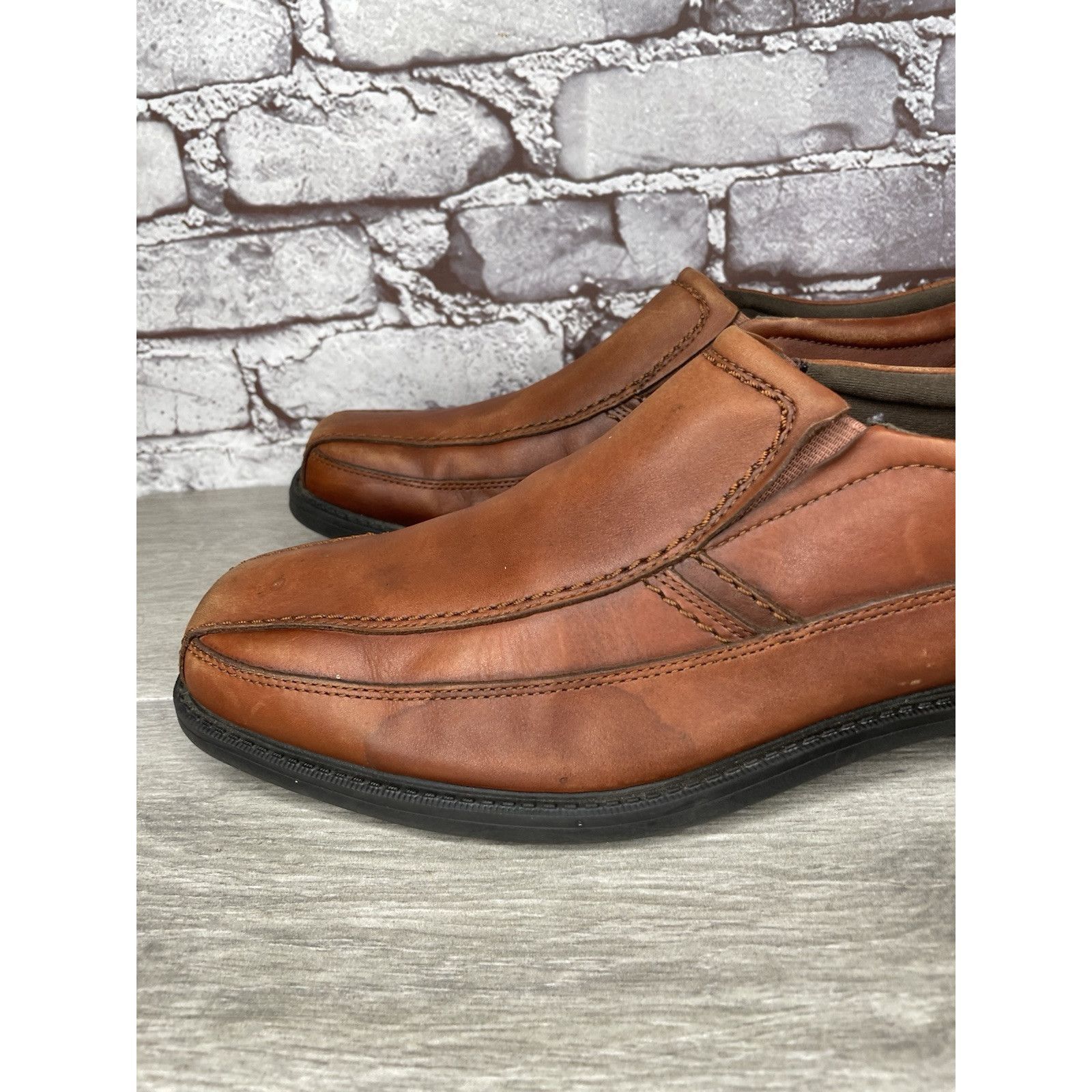 Rockport Rockport Trustech Brown Leather Slip On Casual Bicycle Toe L Size US 10.5 / EU 43-44 - 6 Thumbnail