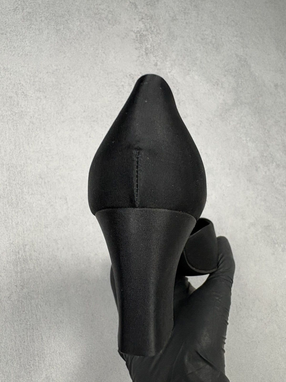 Jil Sander Jil Sander Archive Black Satin Square Toe Heels Ankle Strap Size US 9.5 / IT 39.5 - 22 Thumbnail