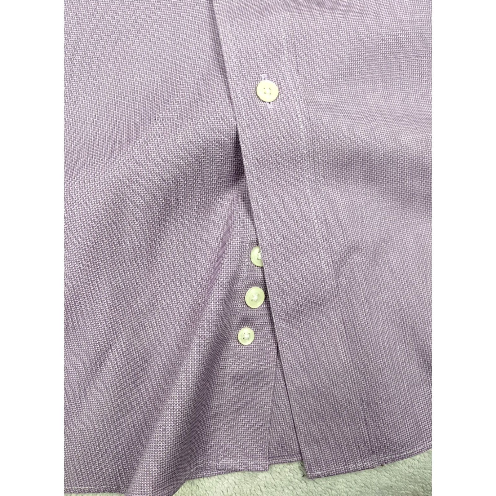 Joseph Joseph & Feiss Fitted Non Iron Mens Tall 18 Purple Weave Button Shirt Size US XXL / EU 58 / 5 - 4 Thumbnail