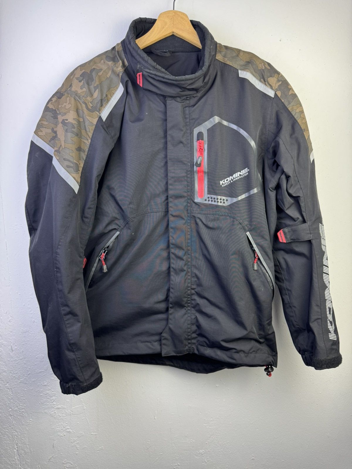 Japanese Brand Komine JK-586 Motorsport Jacket in black and camouflage Size US L / EU 52-54 / 3 - 1 Thumbnail