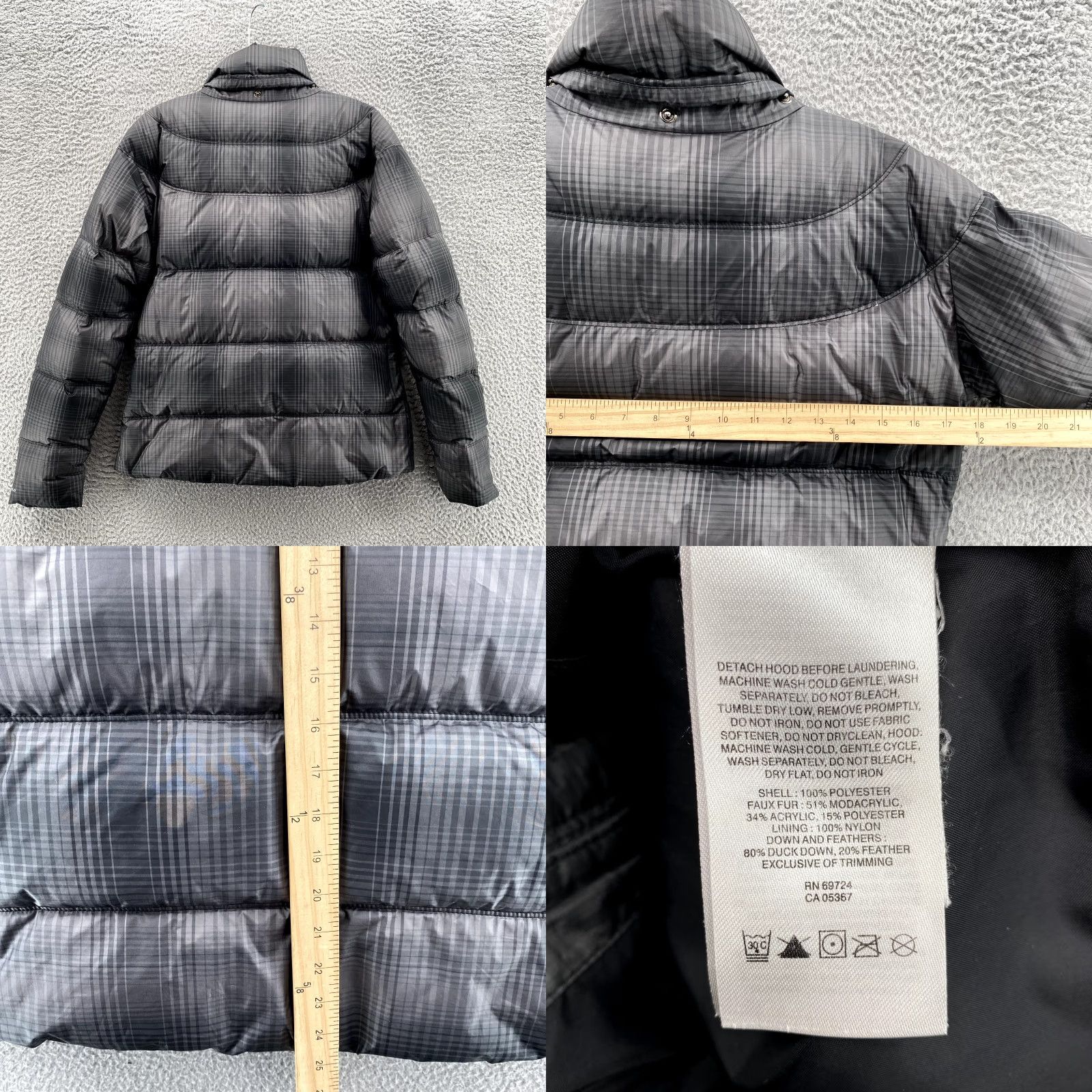 Vintage Columbia Goose Down Puffer Jacket Womens Medium Gray Plaid Omni Shield Gorpcore - Jacket - Womens - Medium - Gray - Go Size M / US 6-8 / IT 42-44 - 8 Thumbnail