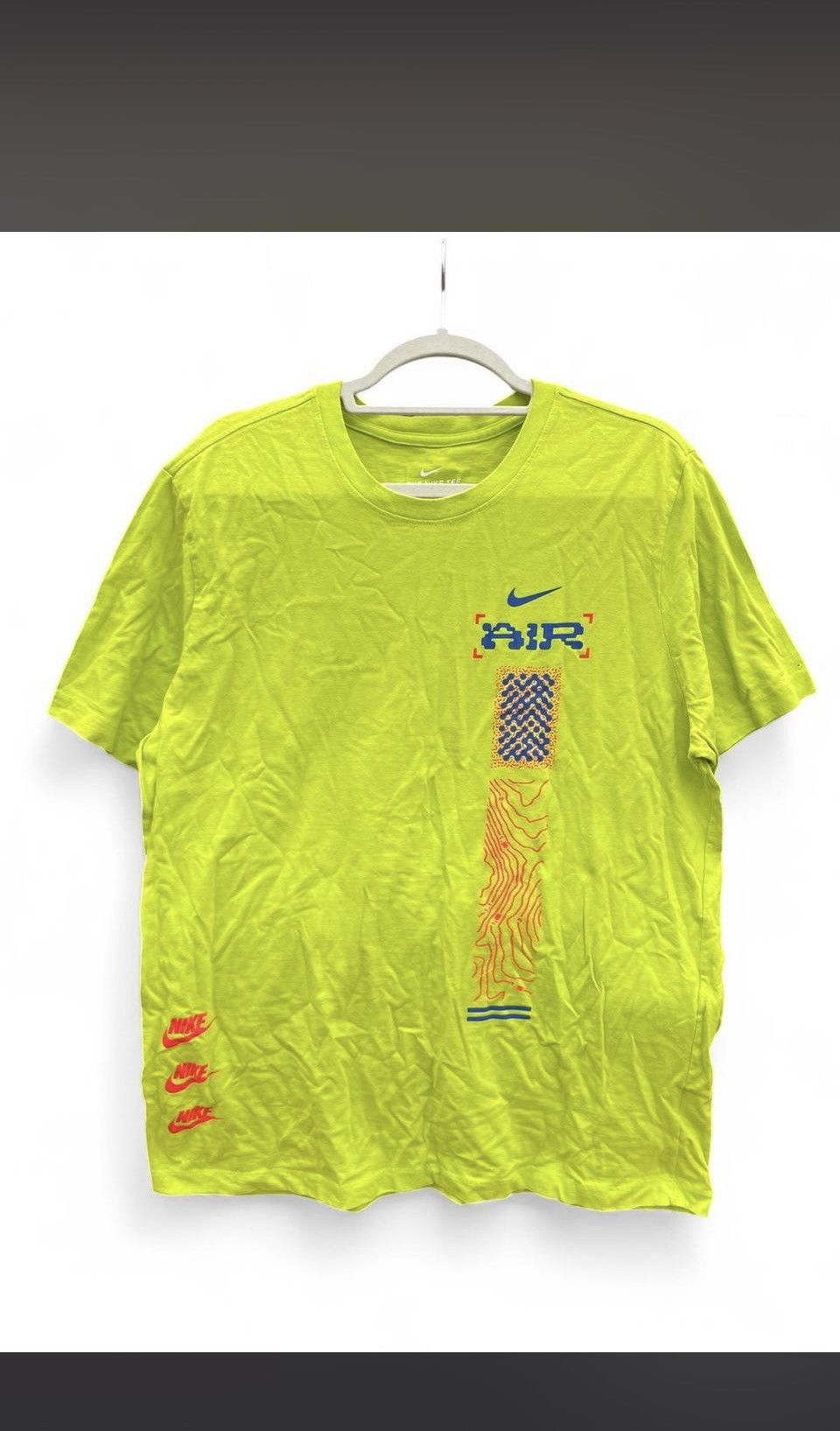 Nike Nike Men’s Short-Sleeve AIR Graphic Tee - Neon Yellow Size US L / EU 52-54 / 3 - 4 Thumbnail
