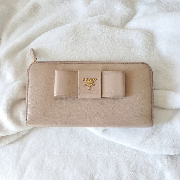 Prada PRADA NUDE BOW ZIPPY Wallet cardholder Size ONE SIZE - 3 Thumbnail