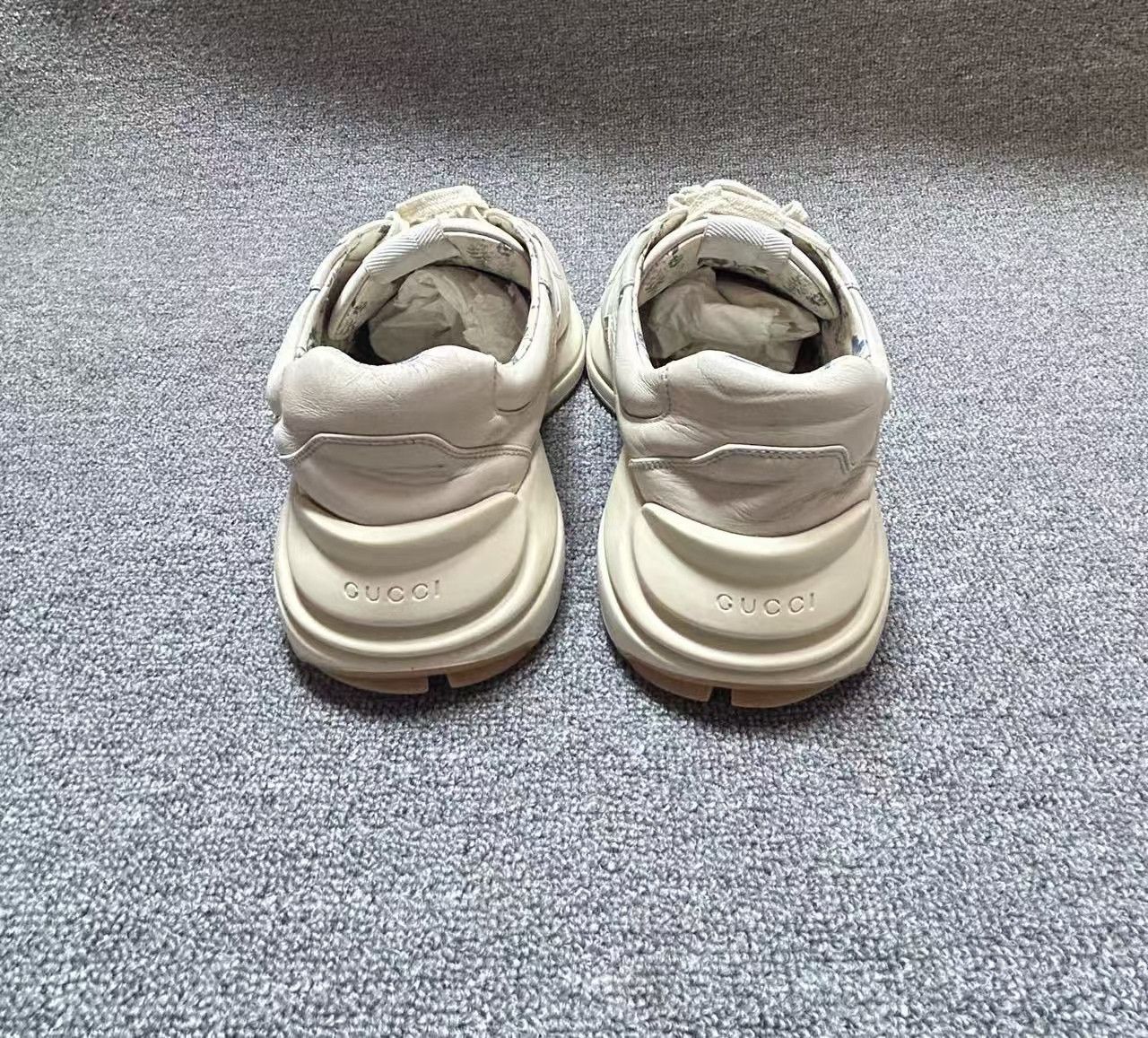 Gucci Gucci Rhyton Low-top Sneakers in Beige Size US 12 / EU 45 - 8 Thumbnail