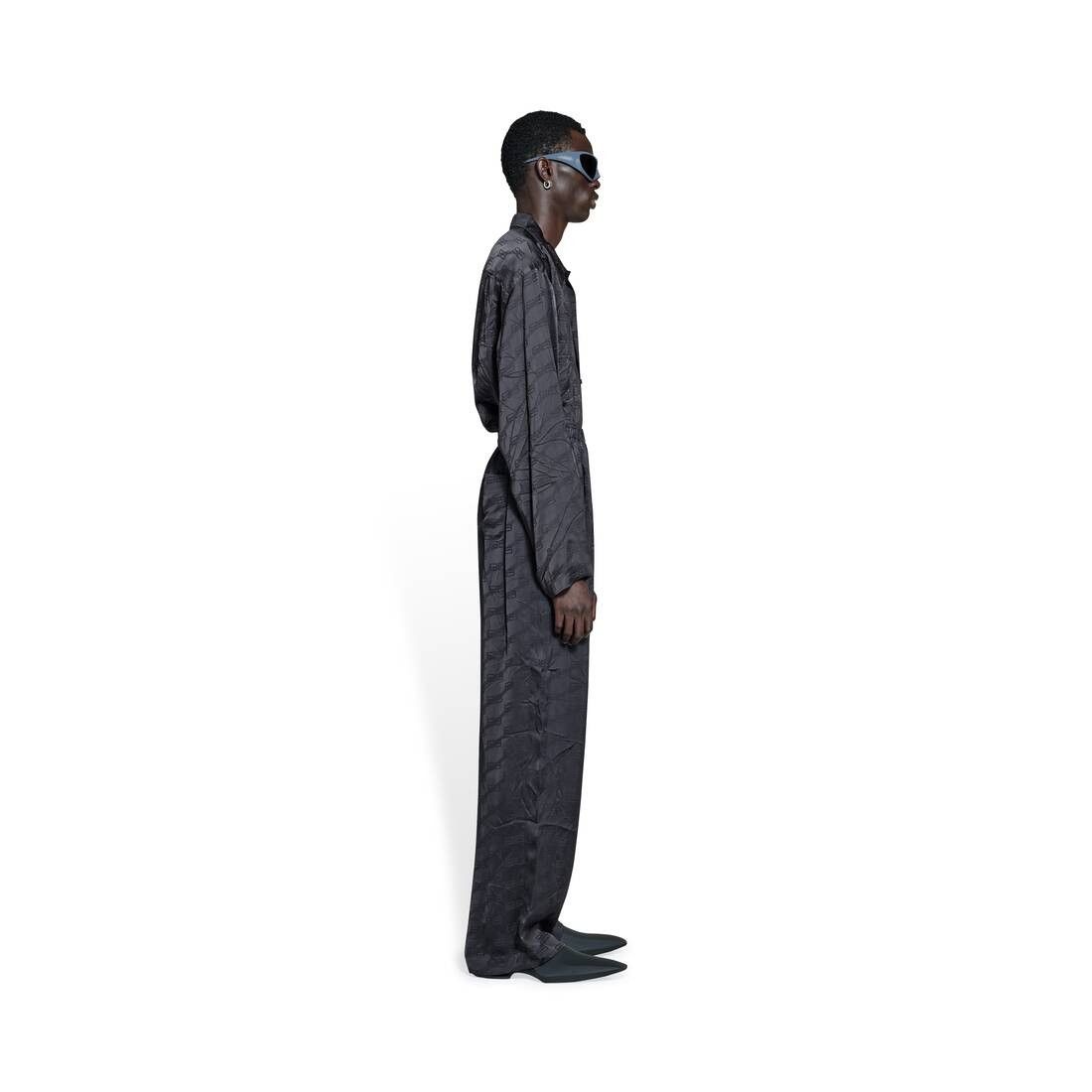 Balenciaga o1bcso1str1025 BB Monogram Jacquard Pyjama Pants in Black Size US 32 / EU 48 - 3 Thumbnail