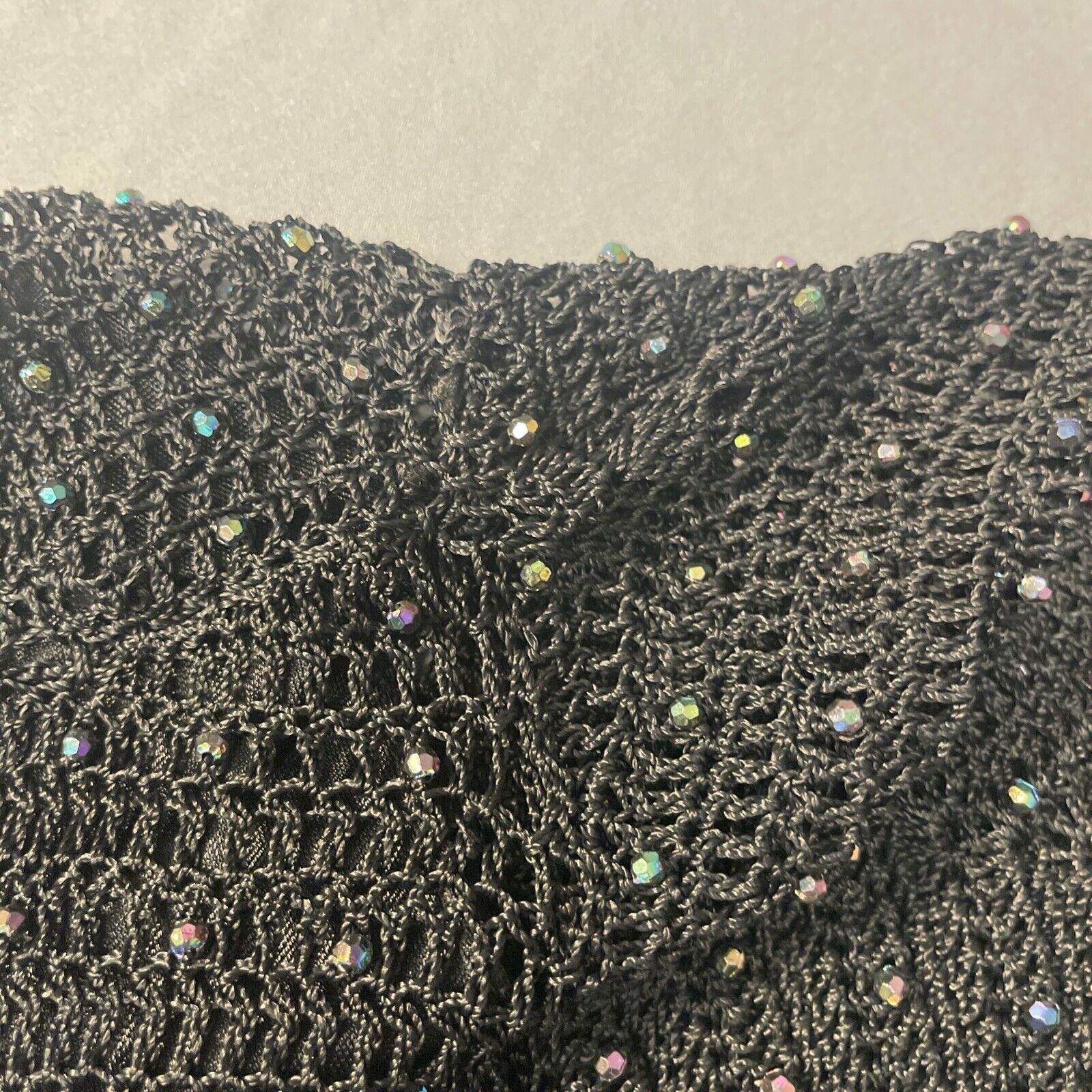 Designer Sophie Chang Studio Small Rayon Black Short Sleeve Sparkle Size S / US 4 / IT 40 - 5 Thumbnail