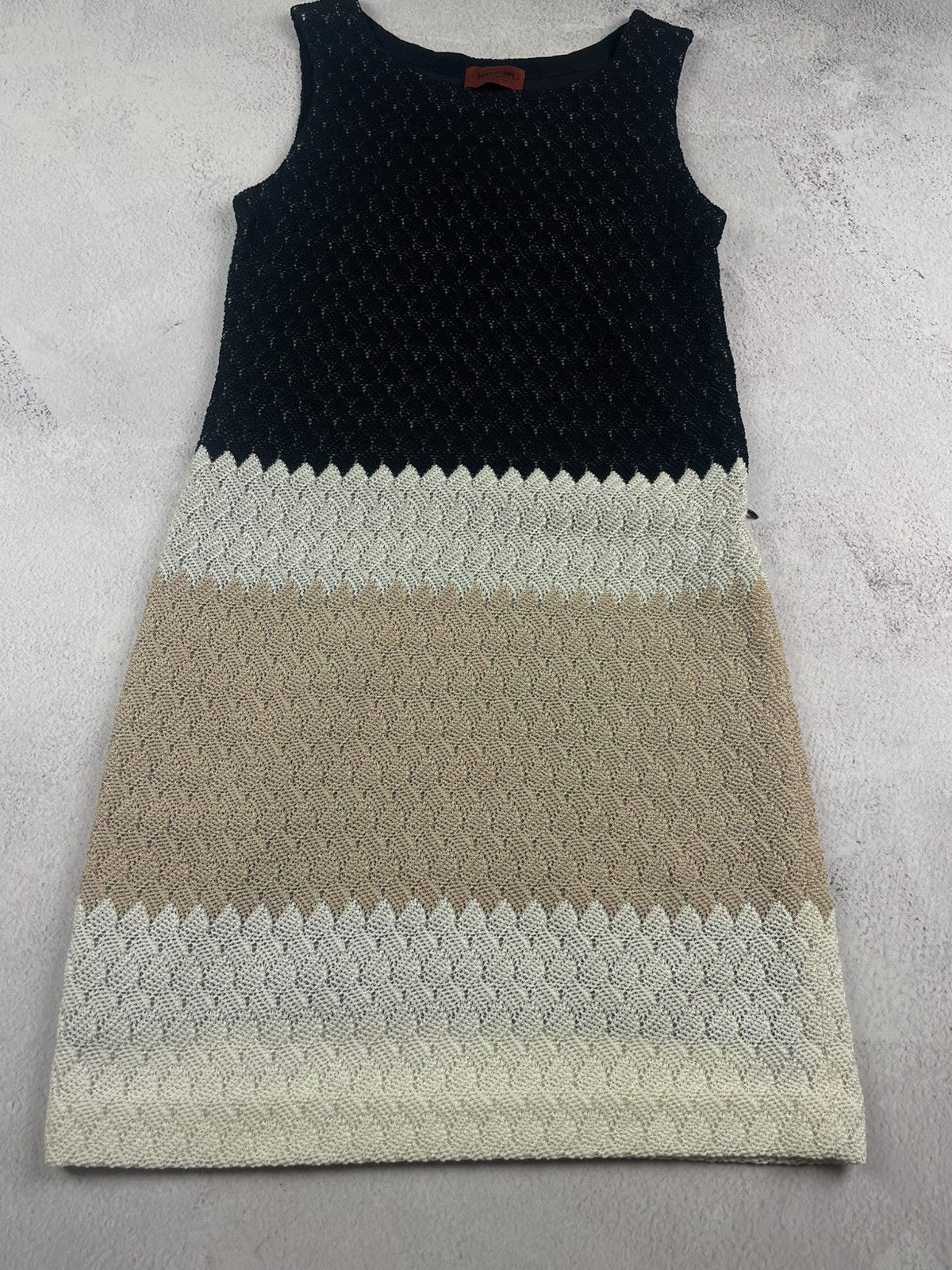 Missoni Missoni Women's Sleeveless Knit Mini Dress Chevron Pattern Size XS / US 0-2 / IT 36-38 - 13 Thumbnail