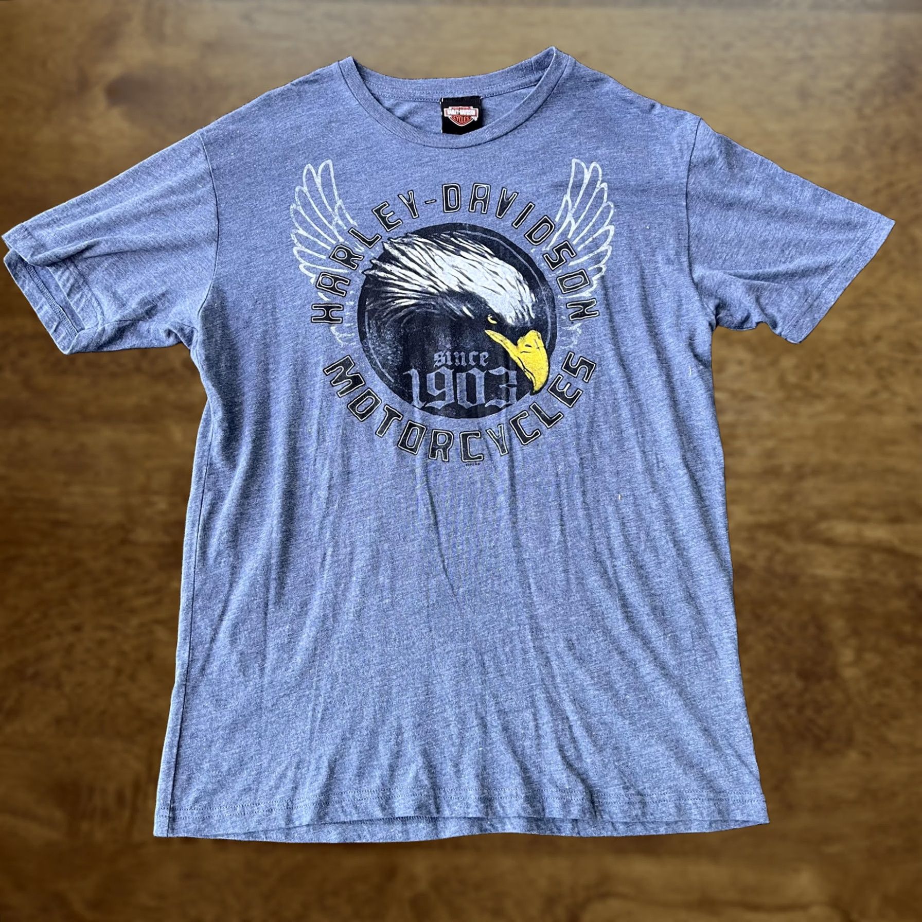 Harley Davidson Harley-Davidson Shirt Mens Large Blue Eagle Graphic Fort Myers Florida 1903 Size US L / EU 52-54 / 3 - 1 Thumbnail