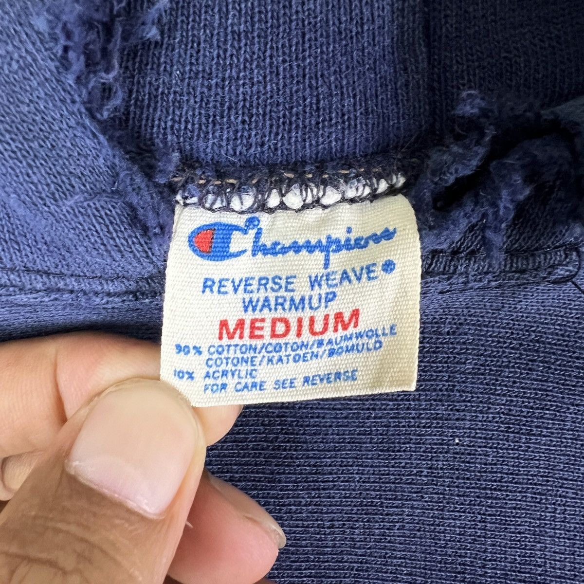 Champion 💥 70s 80s Champion Reverse Weave Warmup SunFaded Distressed Size US M / EU 48-50 / 2 - 16 Thumbnail
