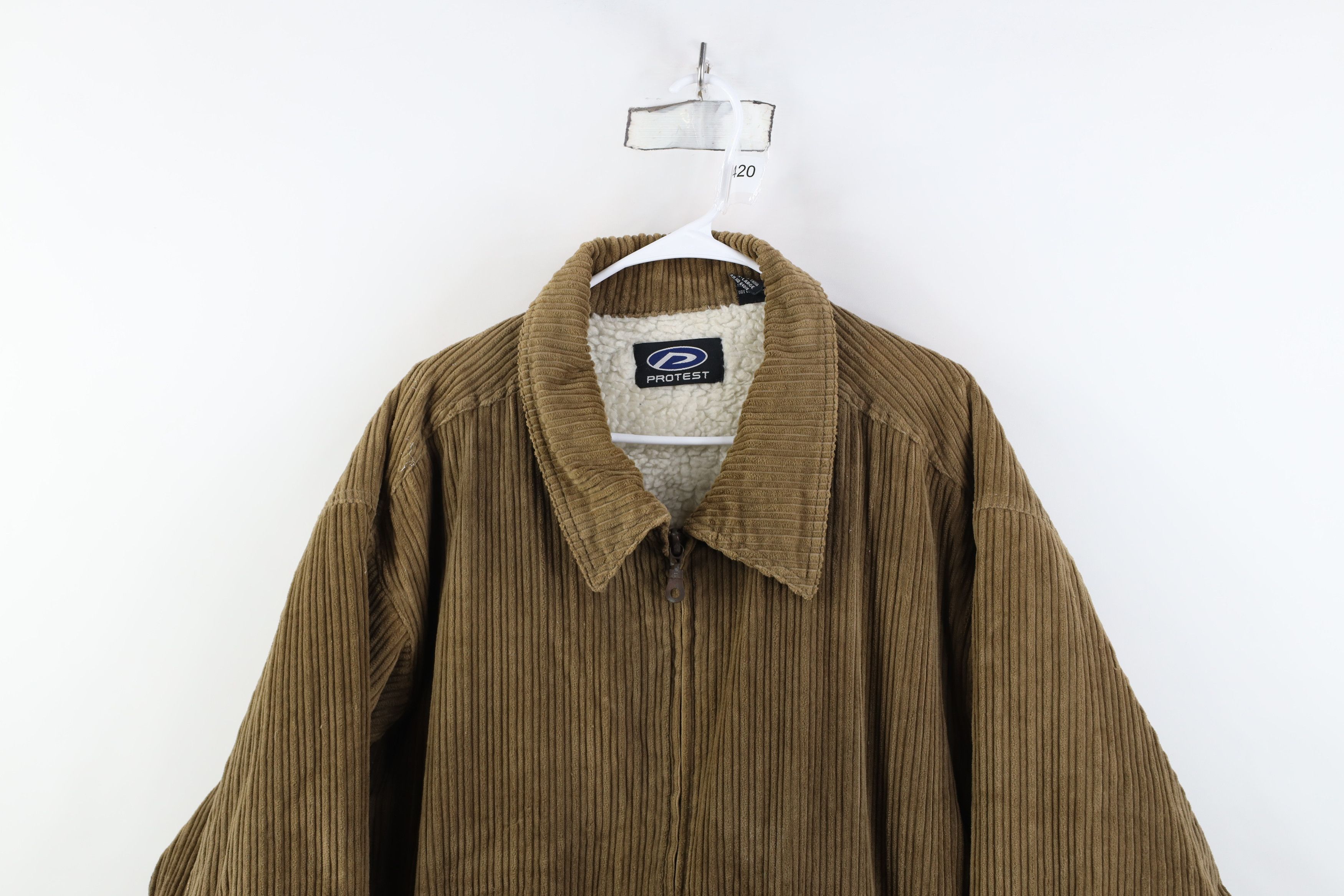 Vintage Vintage 90s Streetwear Pile Fleece Lined Corduroy Jacket Size US XL / EU 56 / 4 - 2 Thumbnail