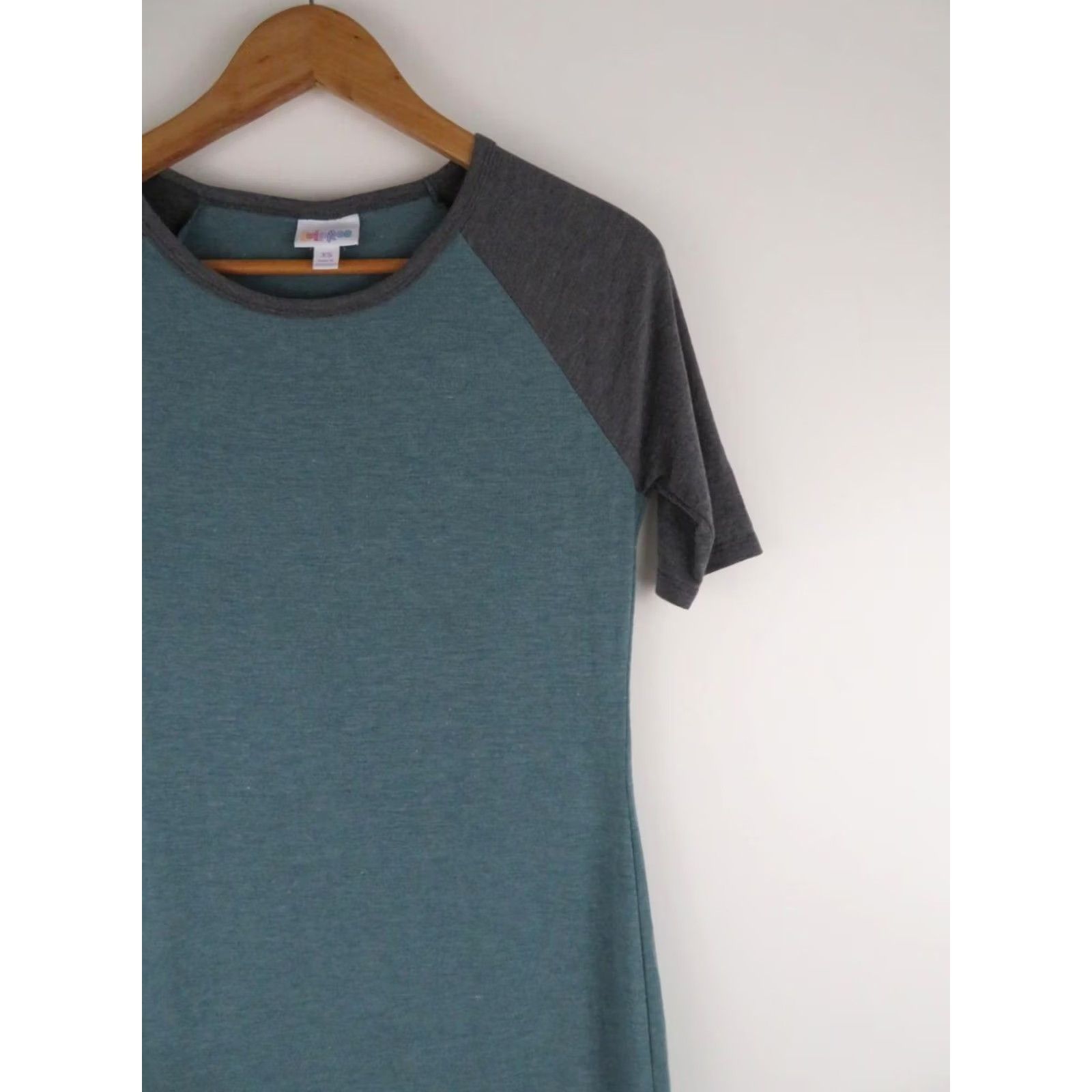 Vintage VINTAGE LuLaRoe Women's Bodycon Pencil Julia Dress XS Solid Blue Gray Stretch 2 Tone EUC Size XS / US 0-2 / IT 36-38 - 2 Thumbnail