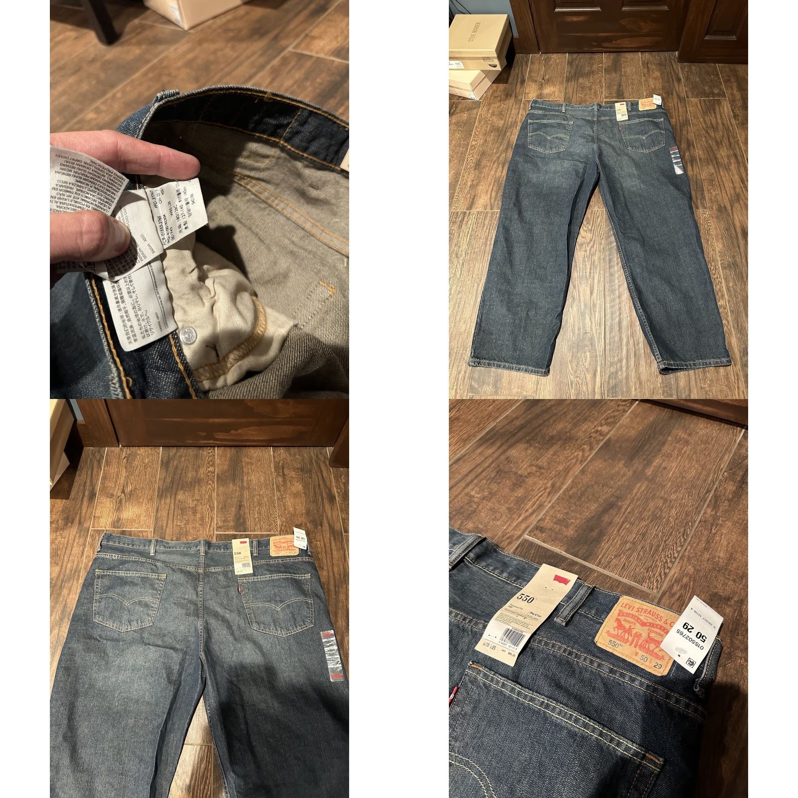 Levi's VINTAGE NWT Levi's 550 Relaxed Jeans Men Big & Tall 50x29 Blue Cotton Denim Tapered Inseam 29 XS? Size US 34 / EU 50 - 8 Thumbnail