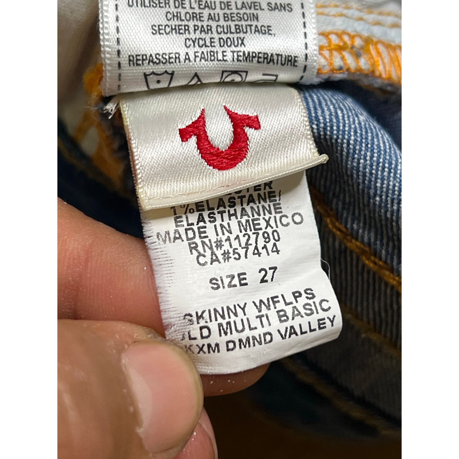 True Religion Y2K True Religion Womens Skinny Low Rise Jeans Sz 27 Size 27" / US 4 / IT 40 - 5 Thumbnail