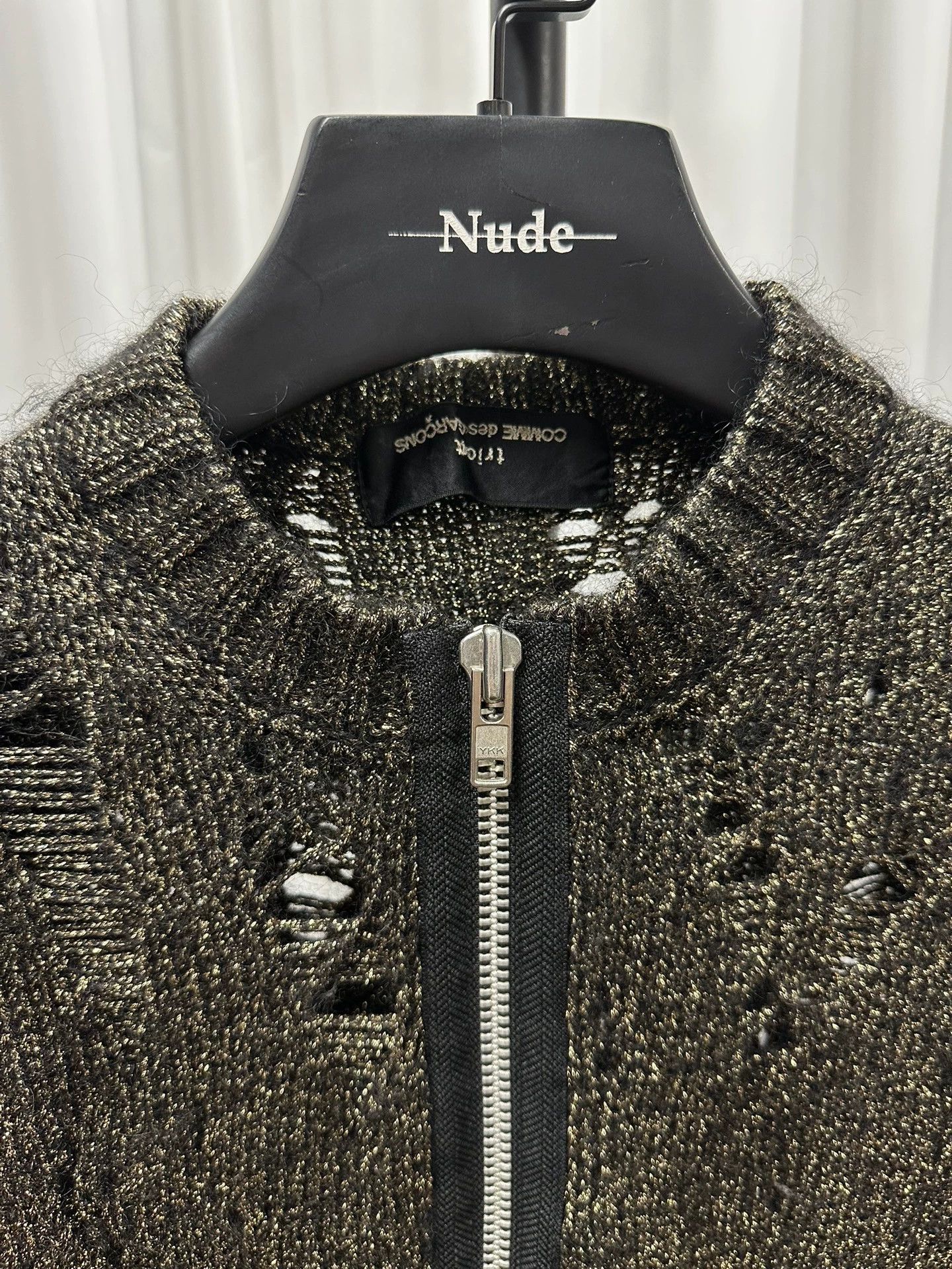 Tricot Comme des Garcons Comme des Garçons Tricot Worn Gold-Knit Sweater 33/80/59 Size XS / US 0-2 / IT 36-38 - 4 Thumbnail