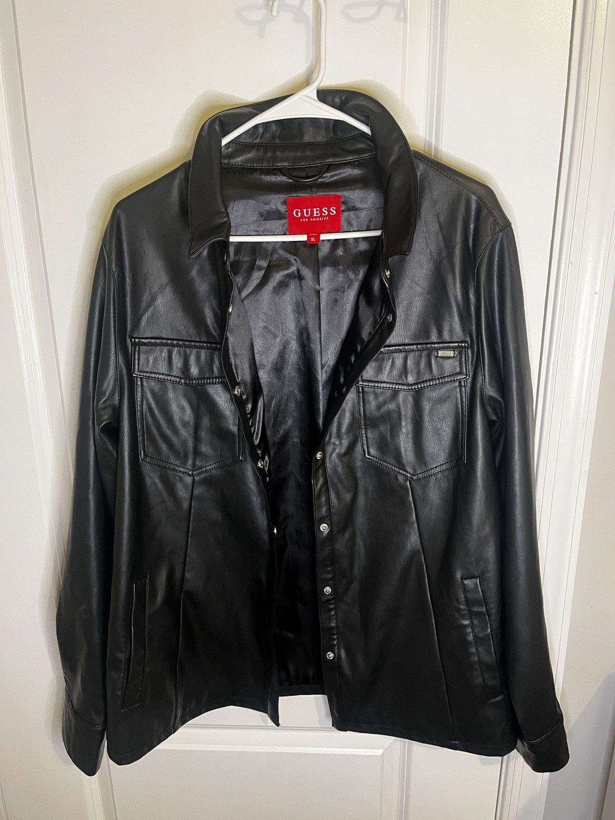 Guess Black Guess leather jacket size xl Size XL / US 12-14 / IT 48-50 - 1 Thumbnail