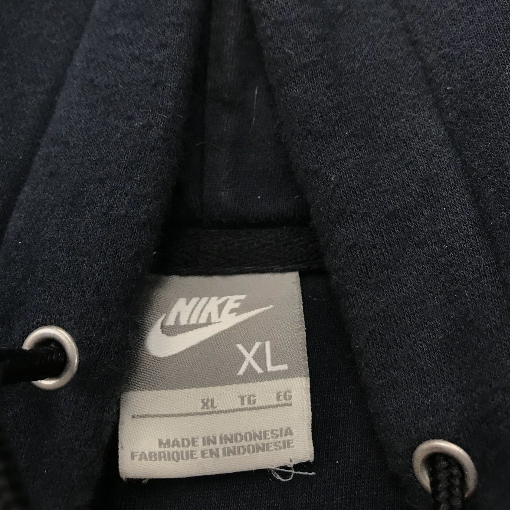 Nike VINTAGE Nike Hoodie Mens XL Black Faded Swoosh Full Zip Sweatshirt Essential Y2K Size US XL / EU 56 / 4 - 5 Thumbnail