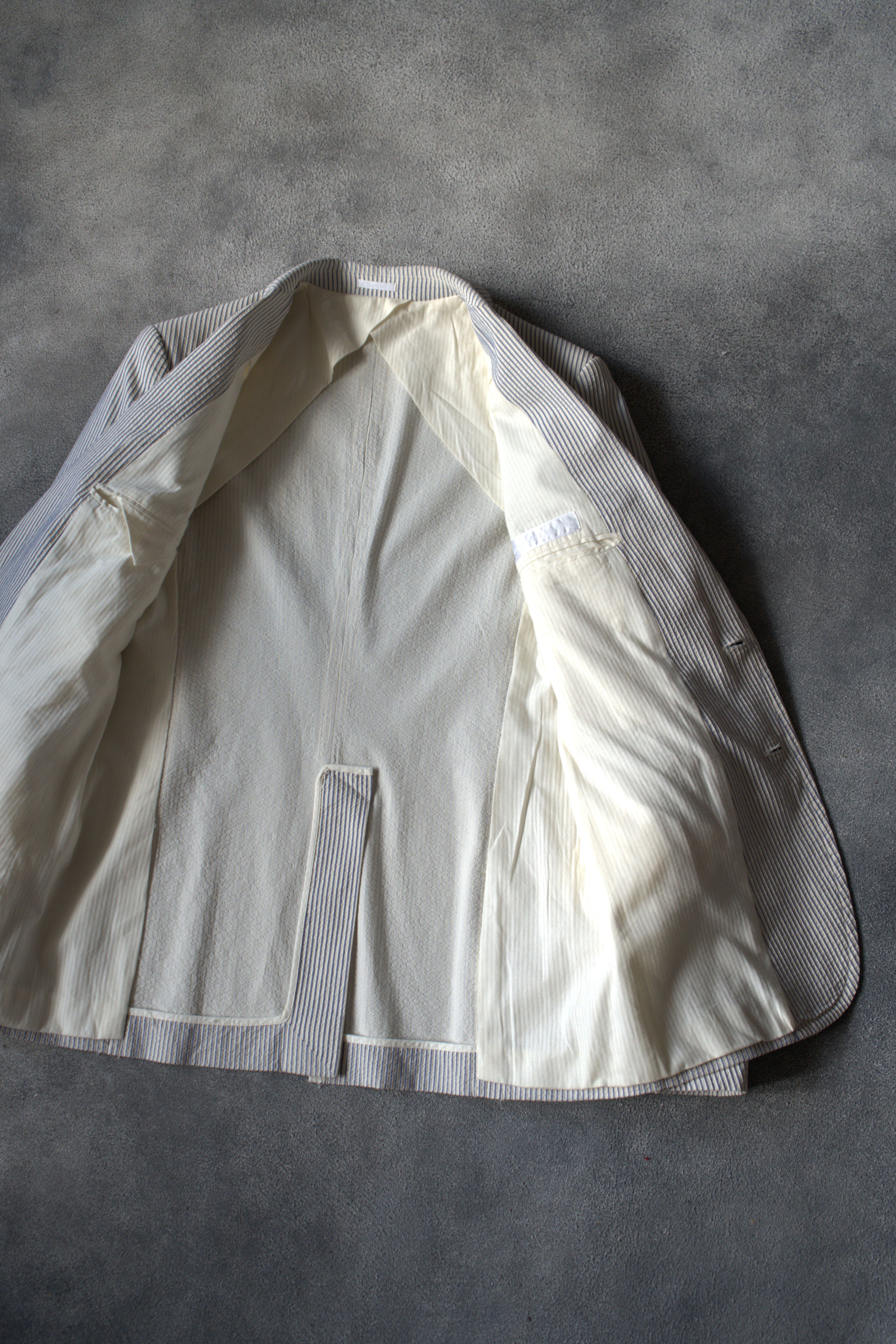 Alexander McQueen S/S 2006 Alexander McQueen RUNWAY Deconstructed Striped Suit Size 48R - 10 Thumbnail