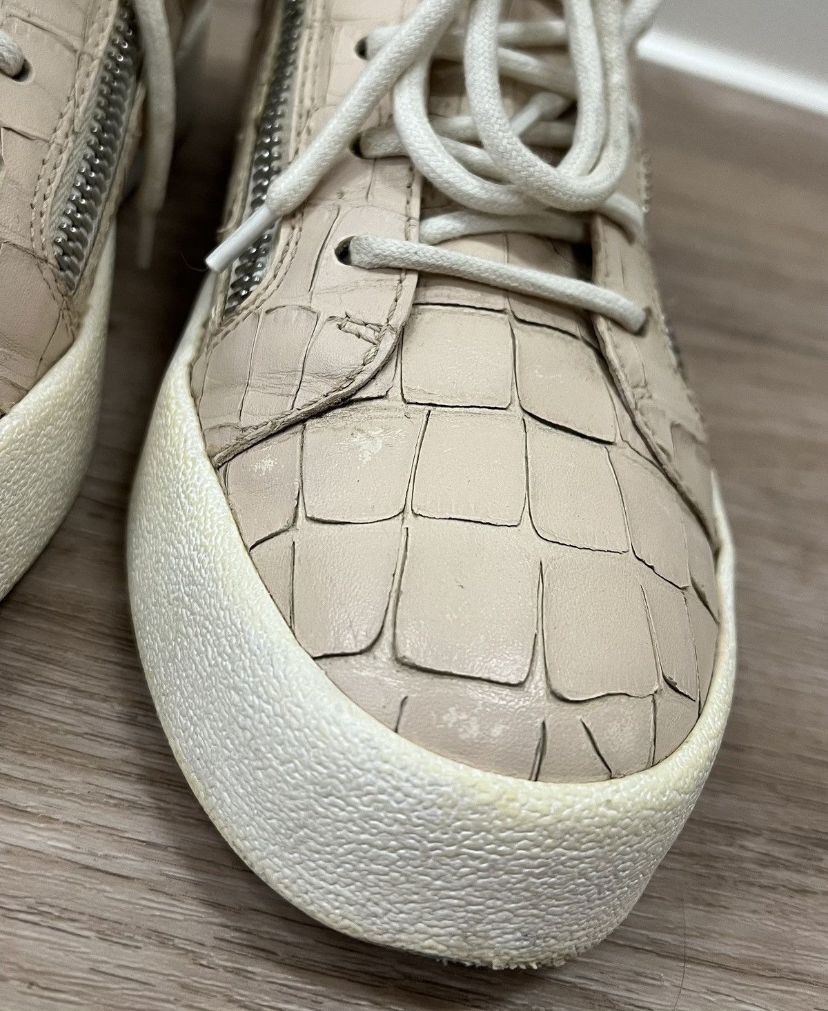 Giuseppe Zanotti Giuseppe Zanotti Leather Python High Top Sneakers Size US 9.5 / IT 39.5 - 4 Thumbnail