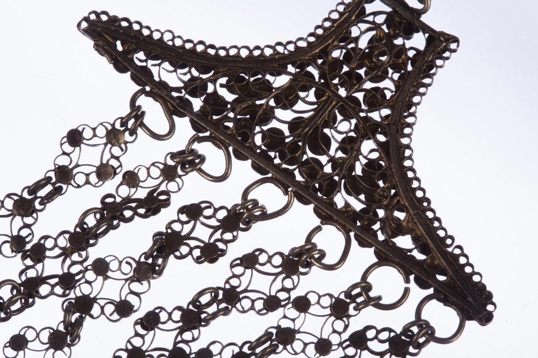 Sterling Silver Sterling Silver Filigree Chain Bib Necklace Size ONE SIZE - 3 Thumbnail